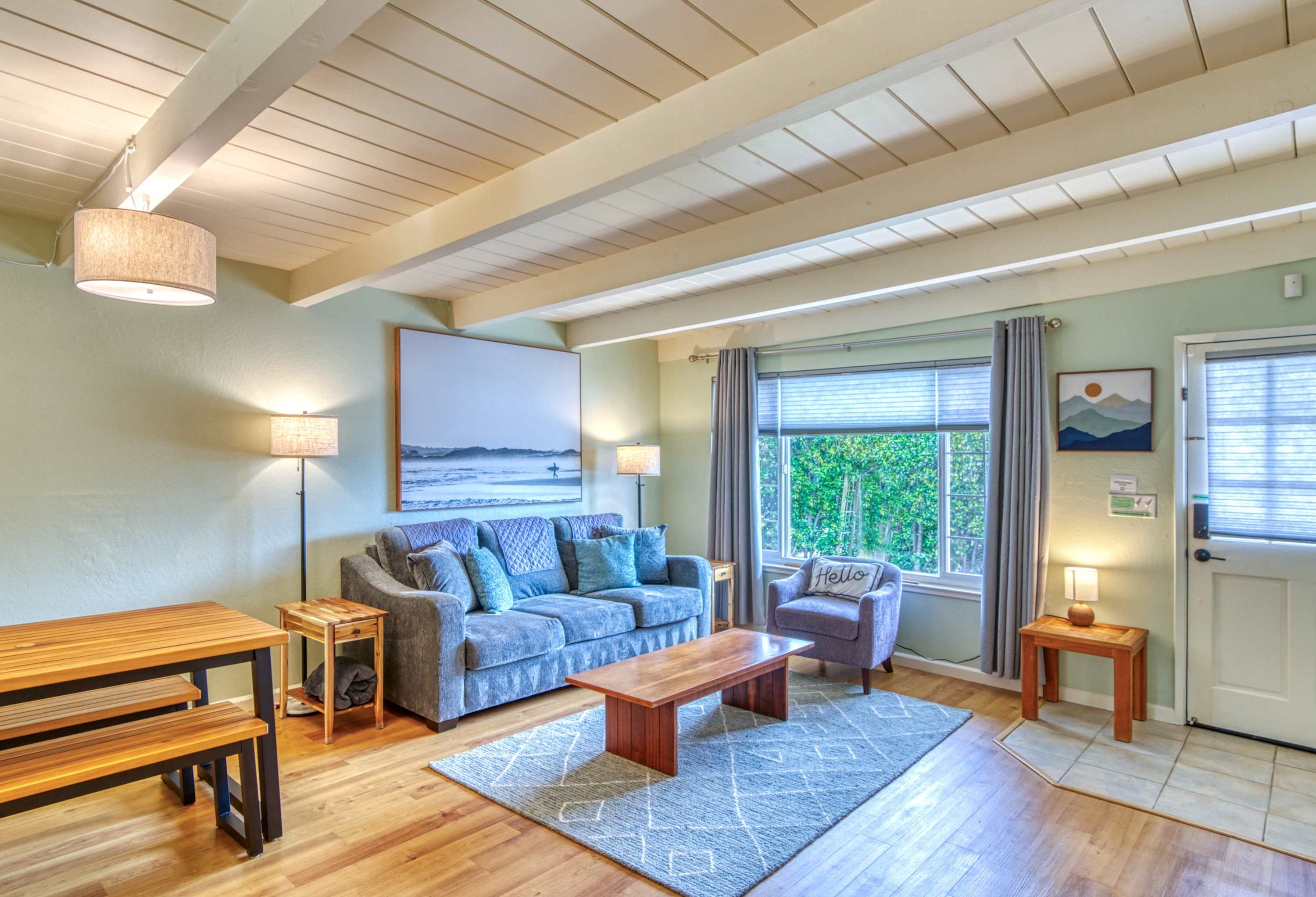 Curl up in the cozy living room and relax