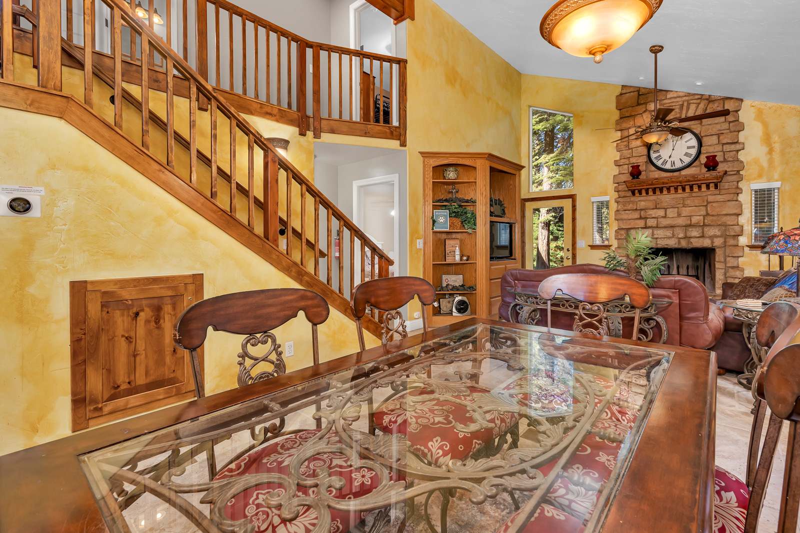 Gather for meals together at the dining table, with seating for 6