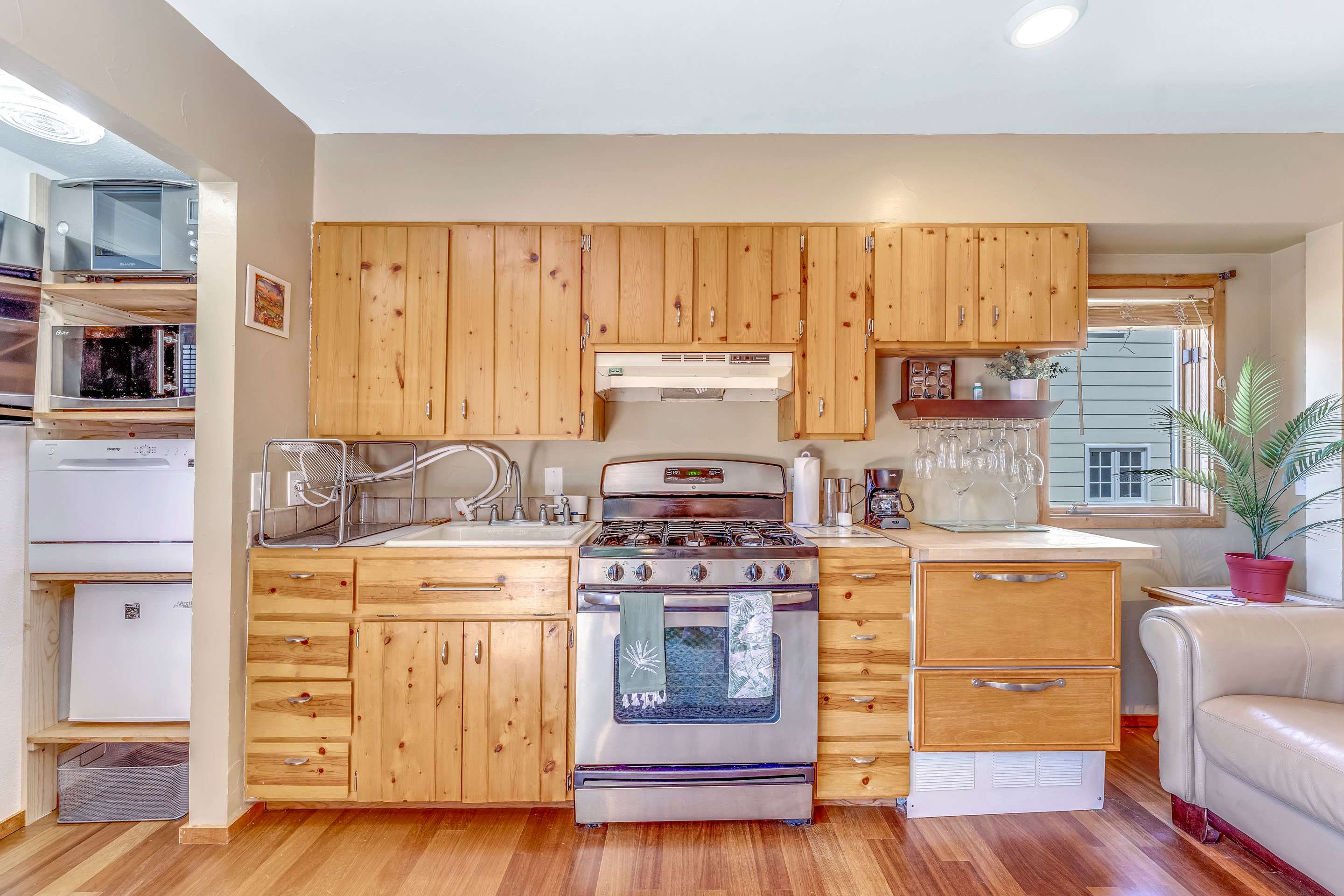 Fully stocked kitchen