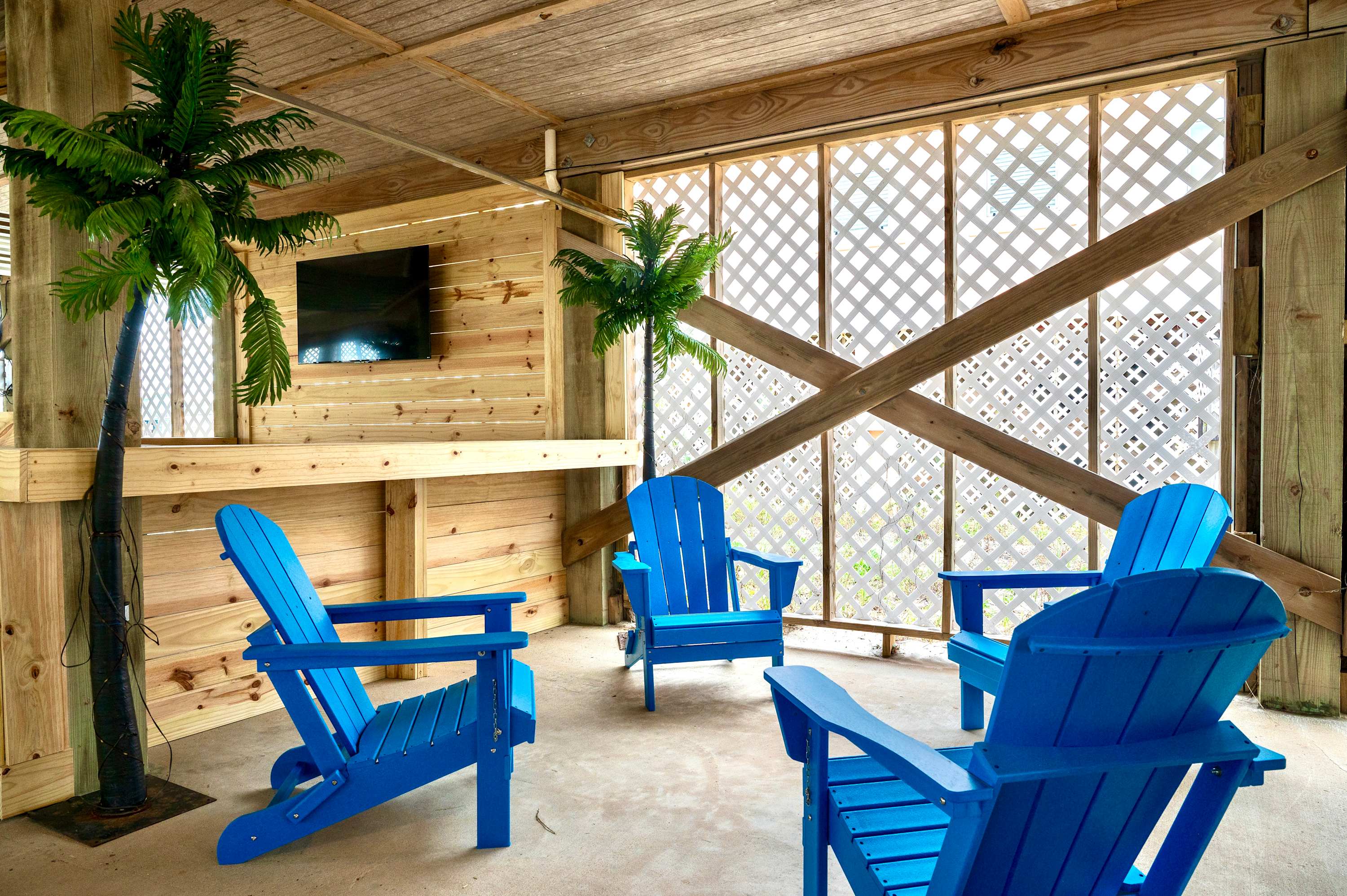 Unwind by the Tiki bar 