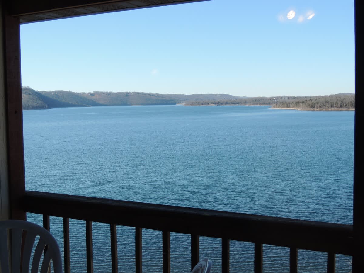 Fantastic view of lake and Ozark Mountains