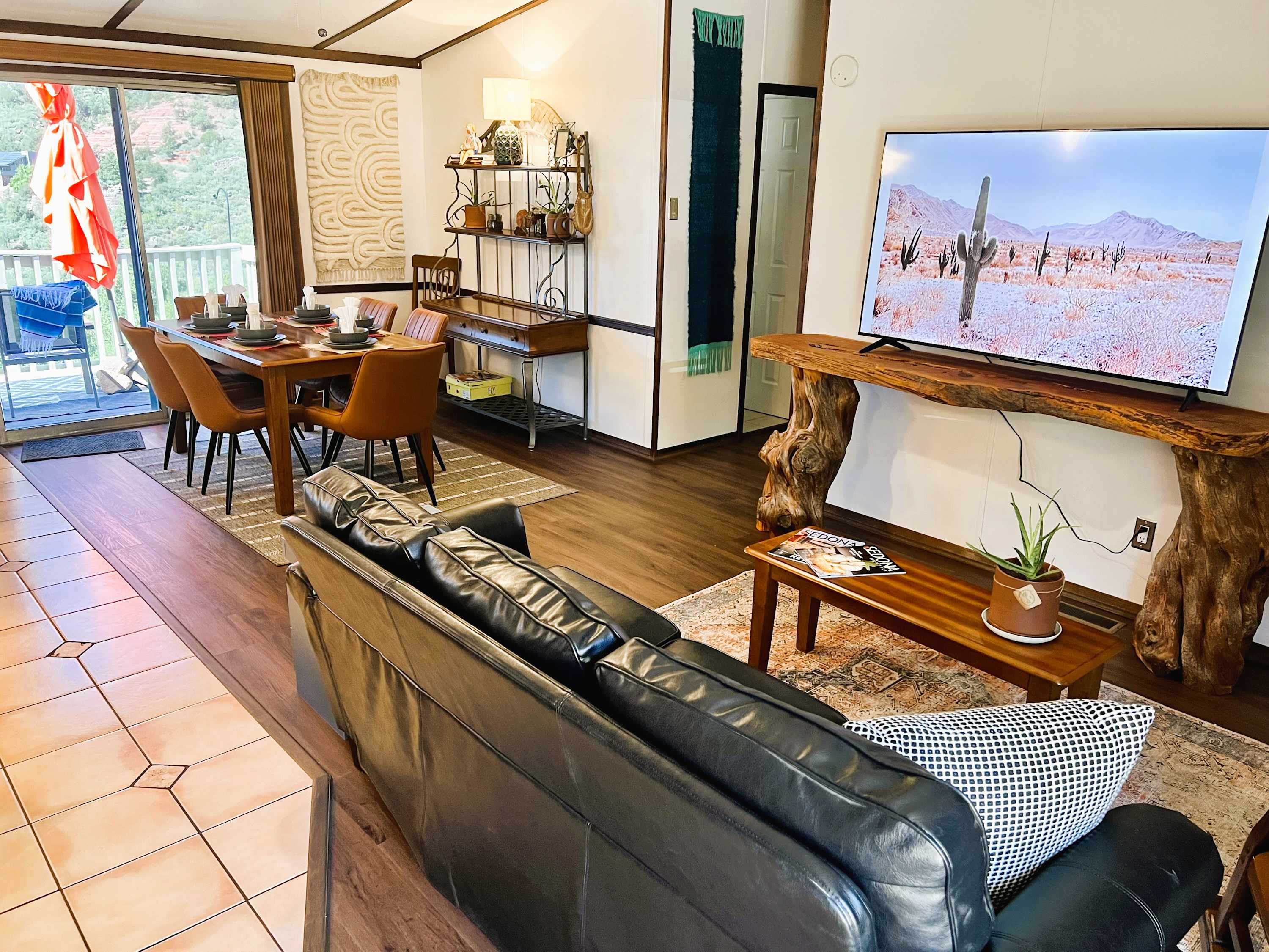 Unwind in the cozy living room