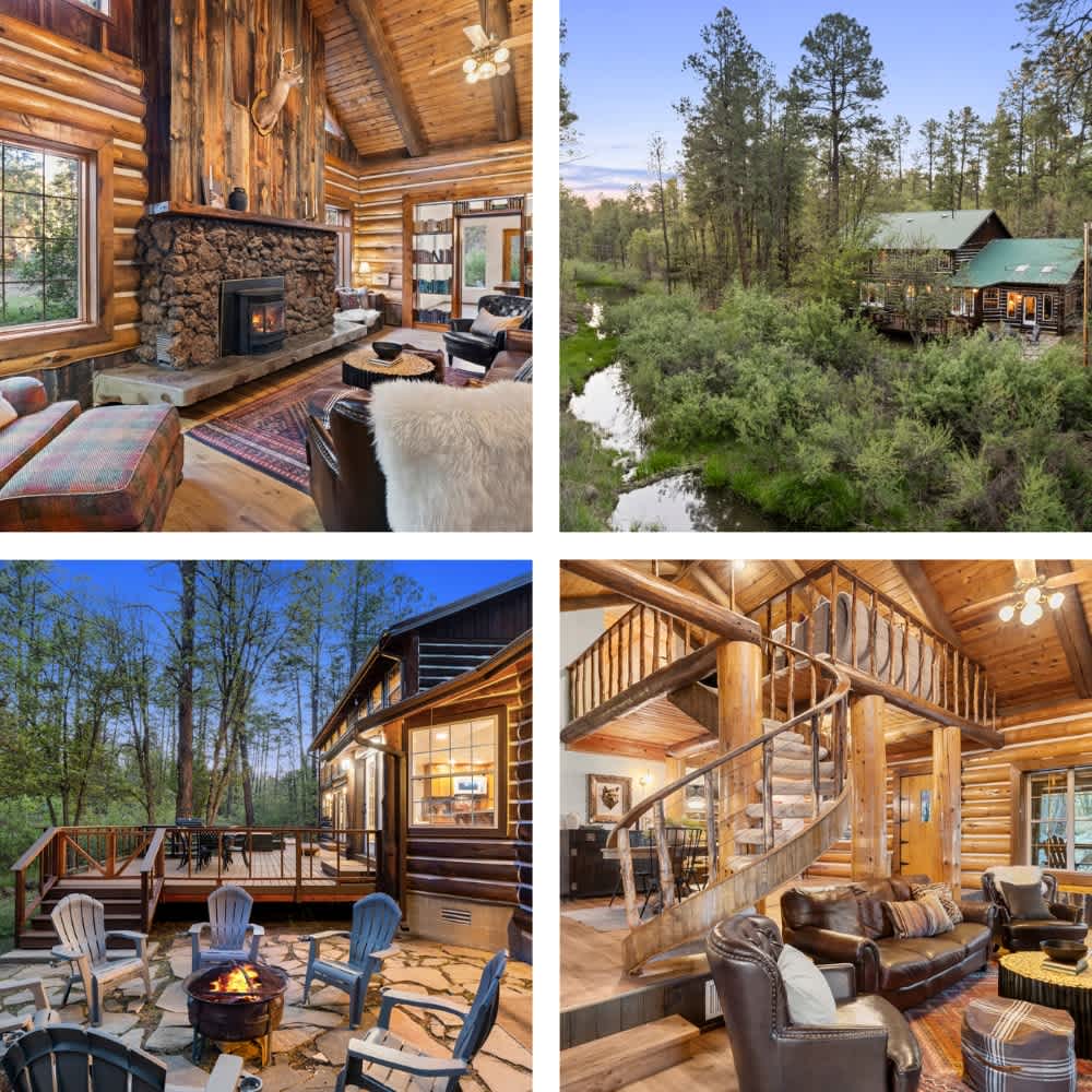 Slps18+Kid Friendly 4100 sf Lux Log Cabin on creek — Pinetop-Lakeside, AZ — vacation rental