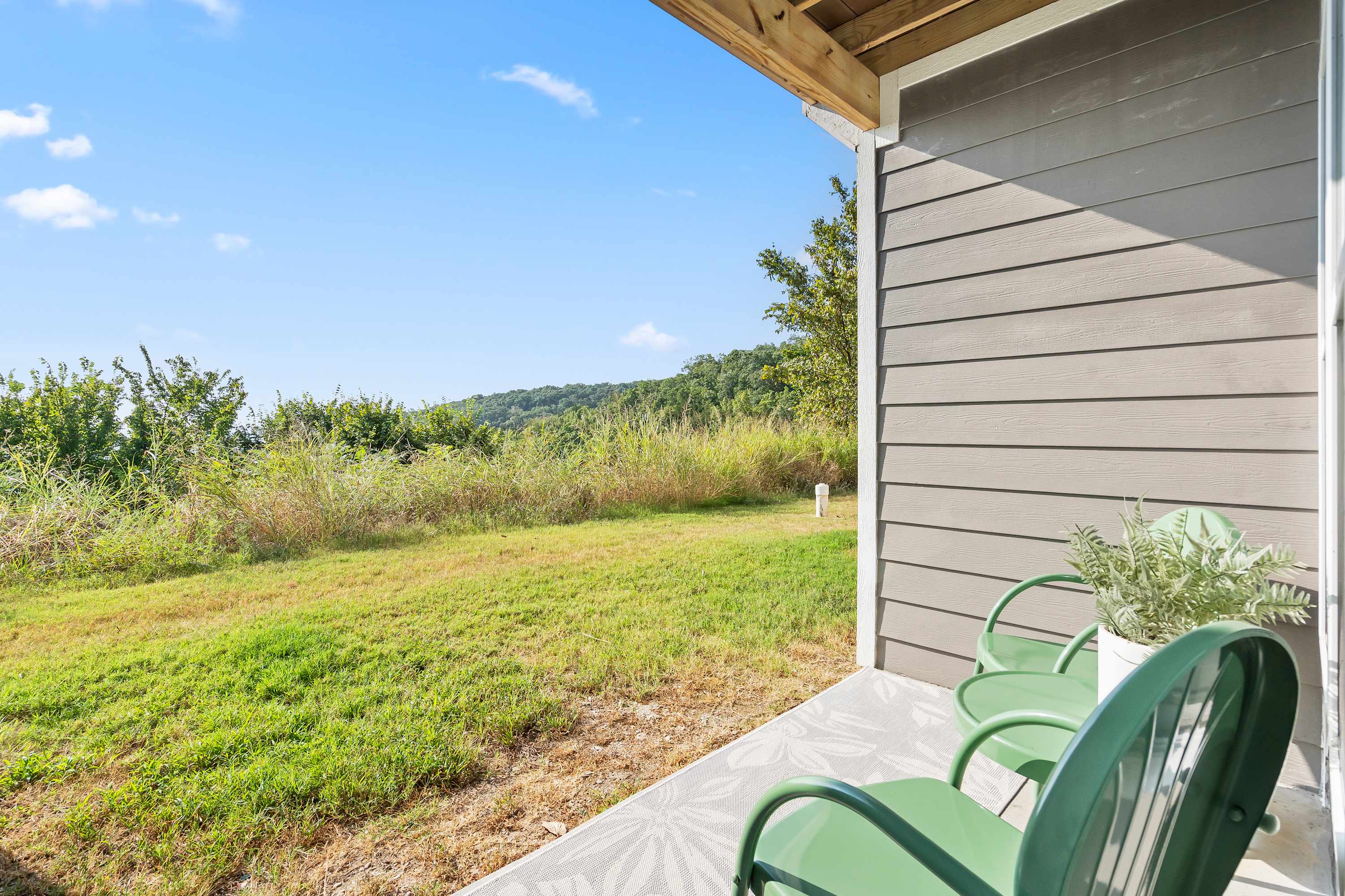 Sip morning coffee or enjoy a cocktail with gorgeous views on the patio