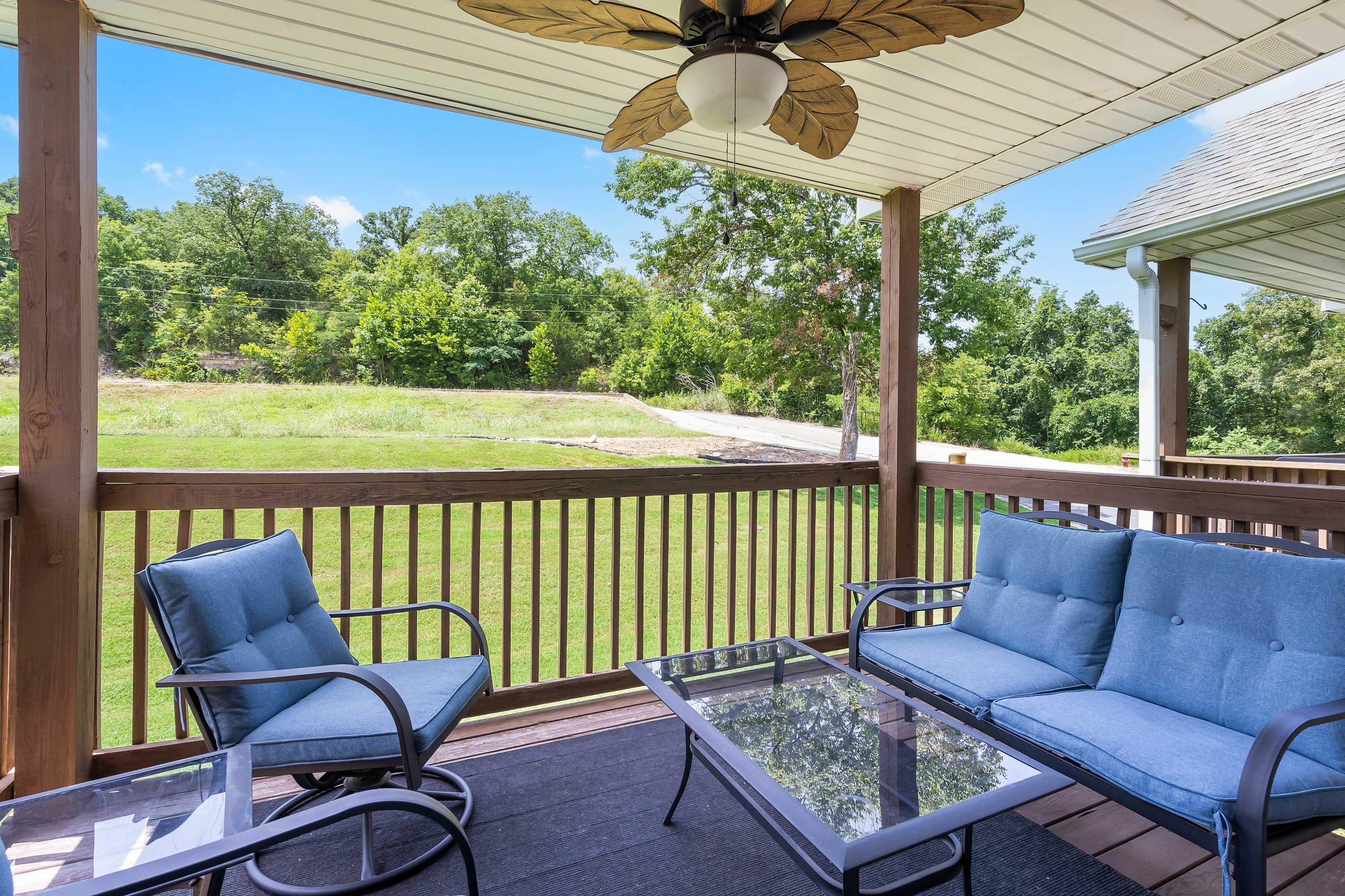 Sip morning coffee or an evening cocktail on the serene deck!