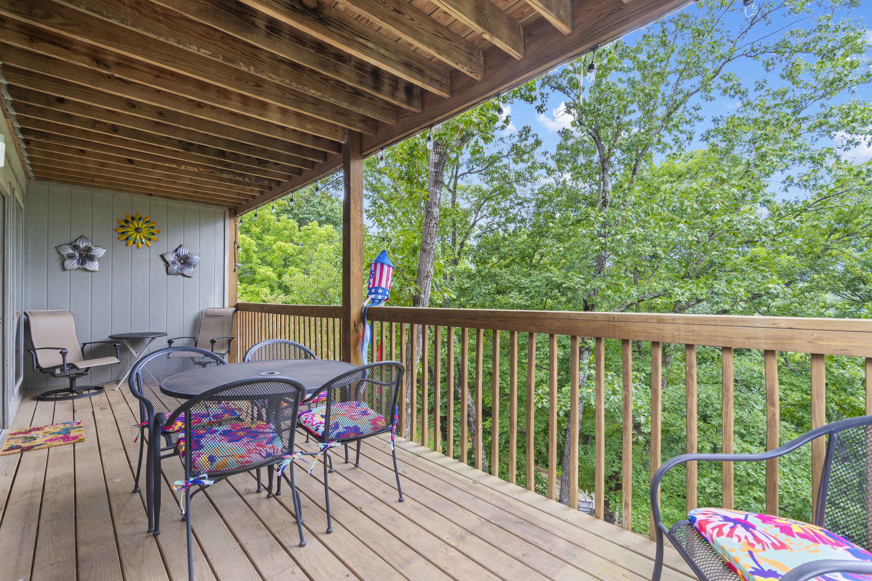 Lounge the day away or dine alfresco with amazing views on the deck​