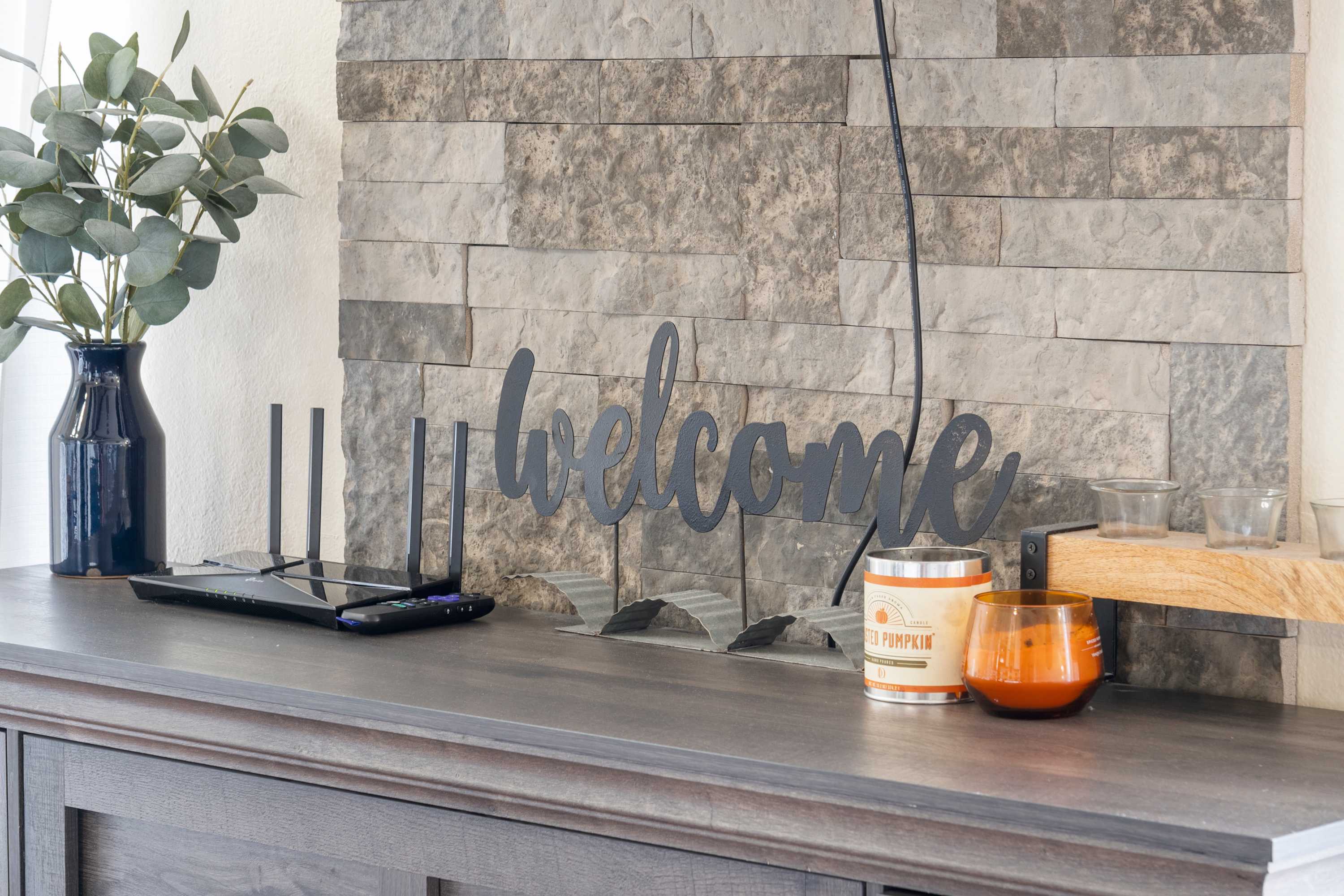 Curl up in the inviting living room & stream all your favorite entertainment