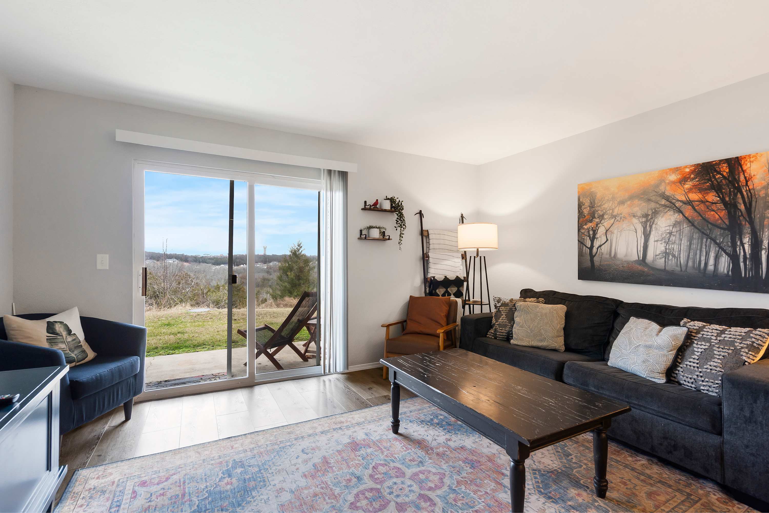 Step into the open living area, welcoming you with epic skyline views