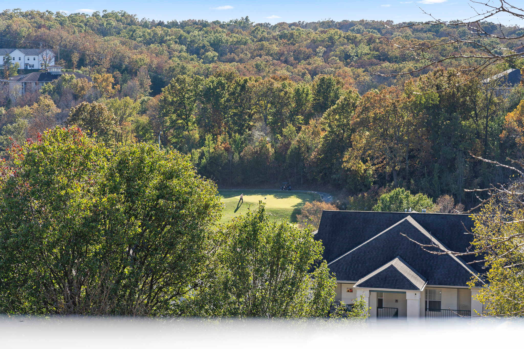 Enjoy gorgeous golf course views from the balcony