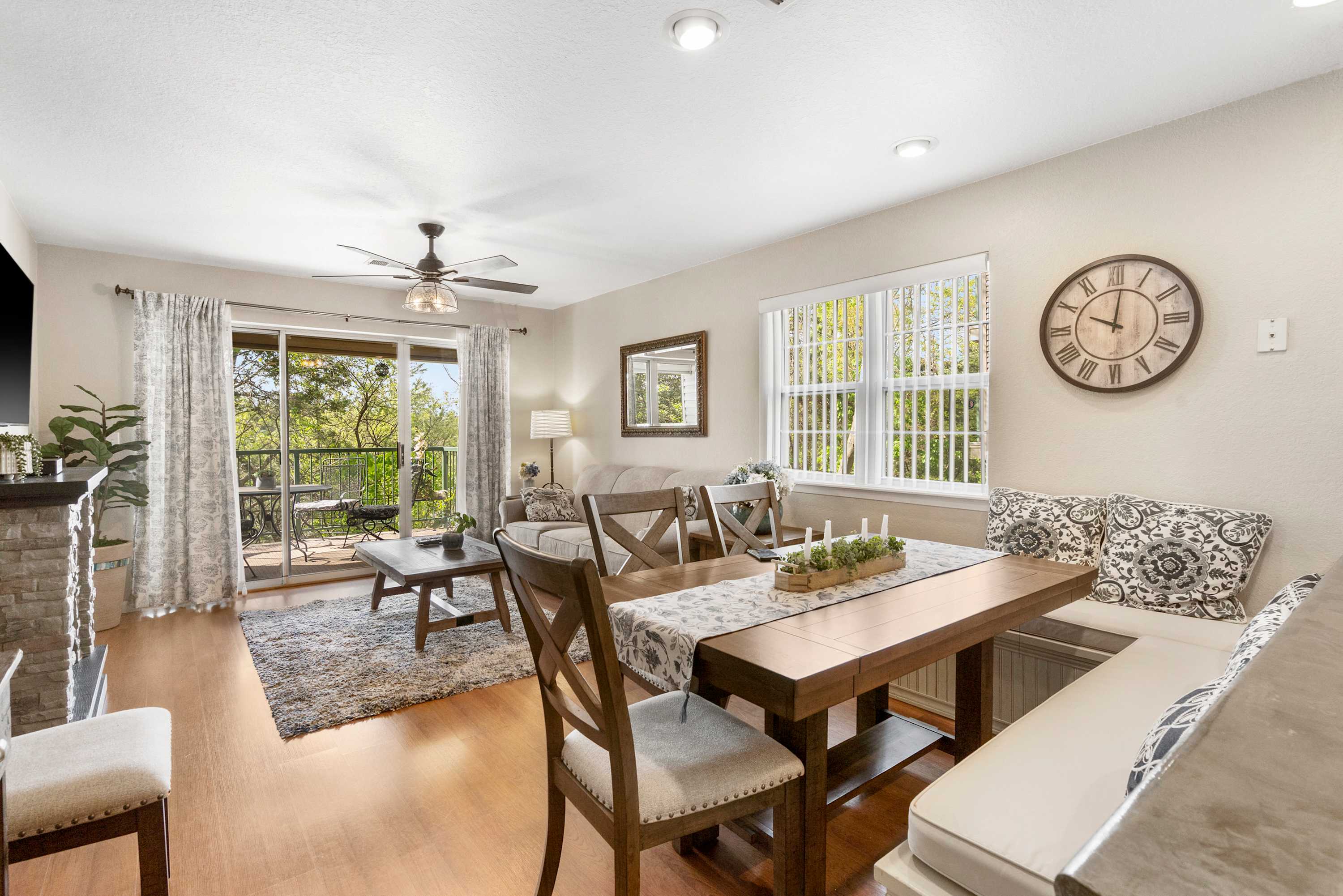 Dining and living area