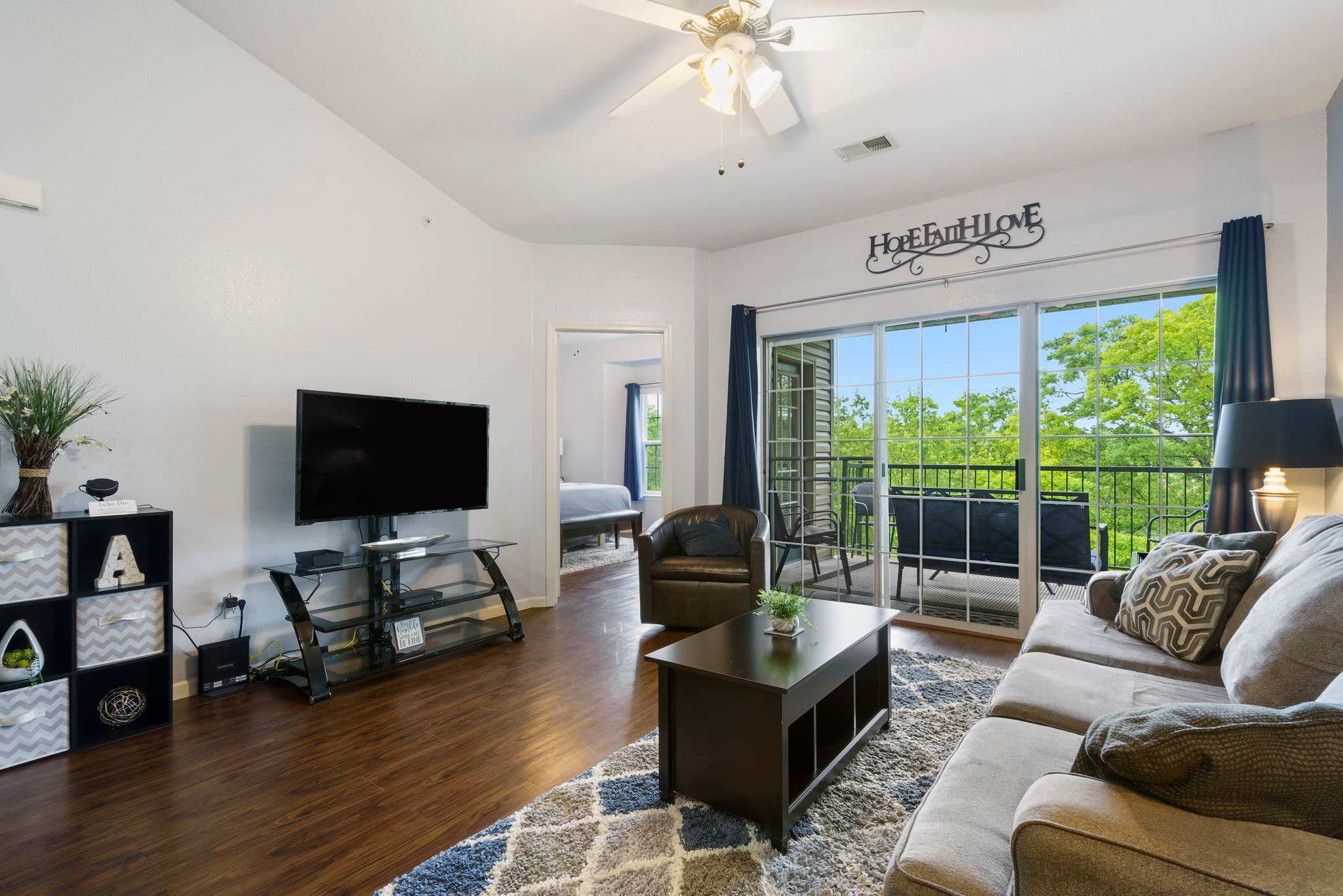 Living room gives you access to the balcony (Unit 10)