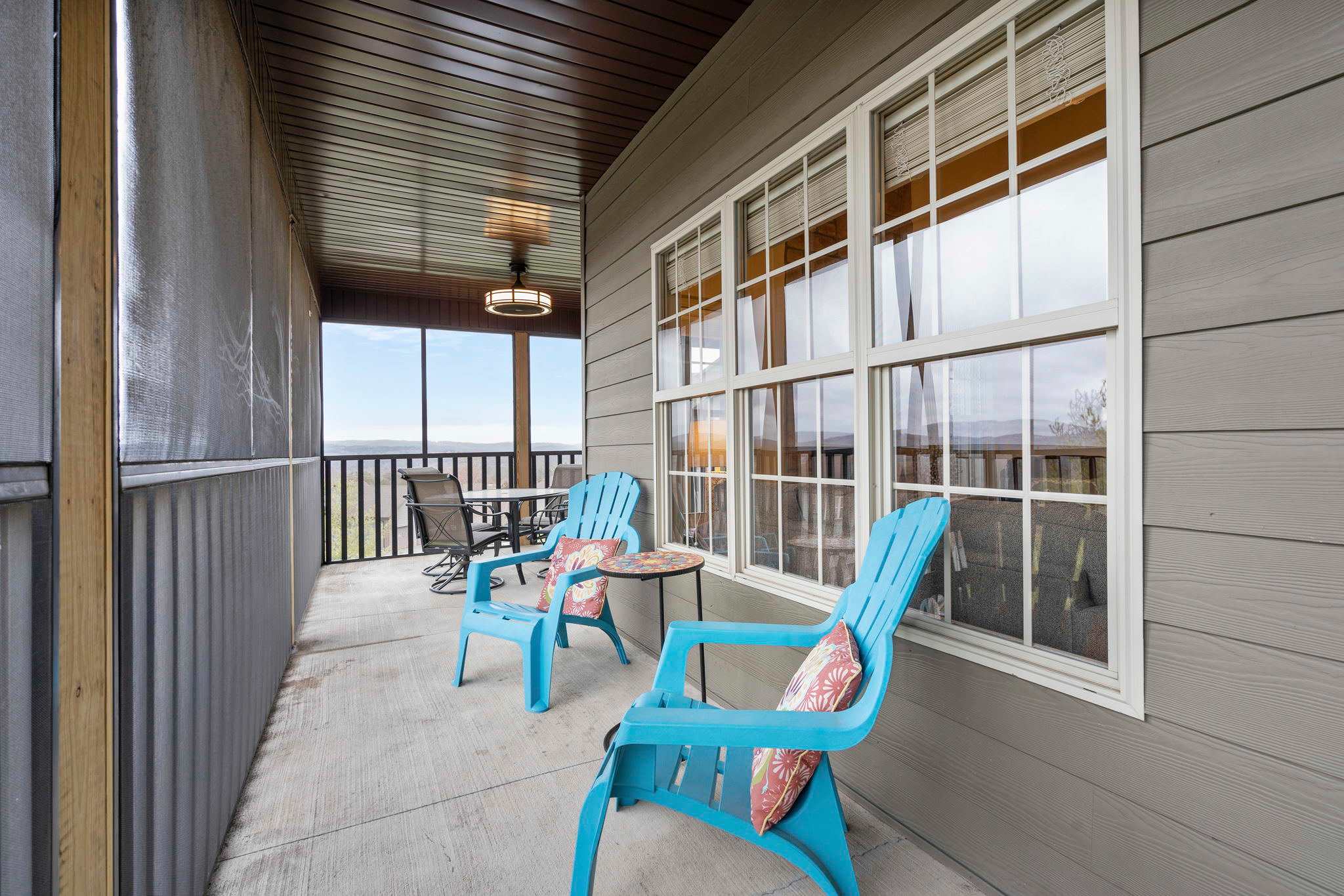 Screened wrap around deck