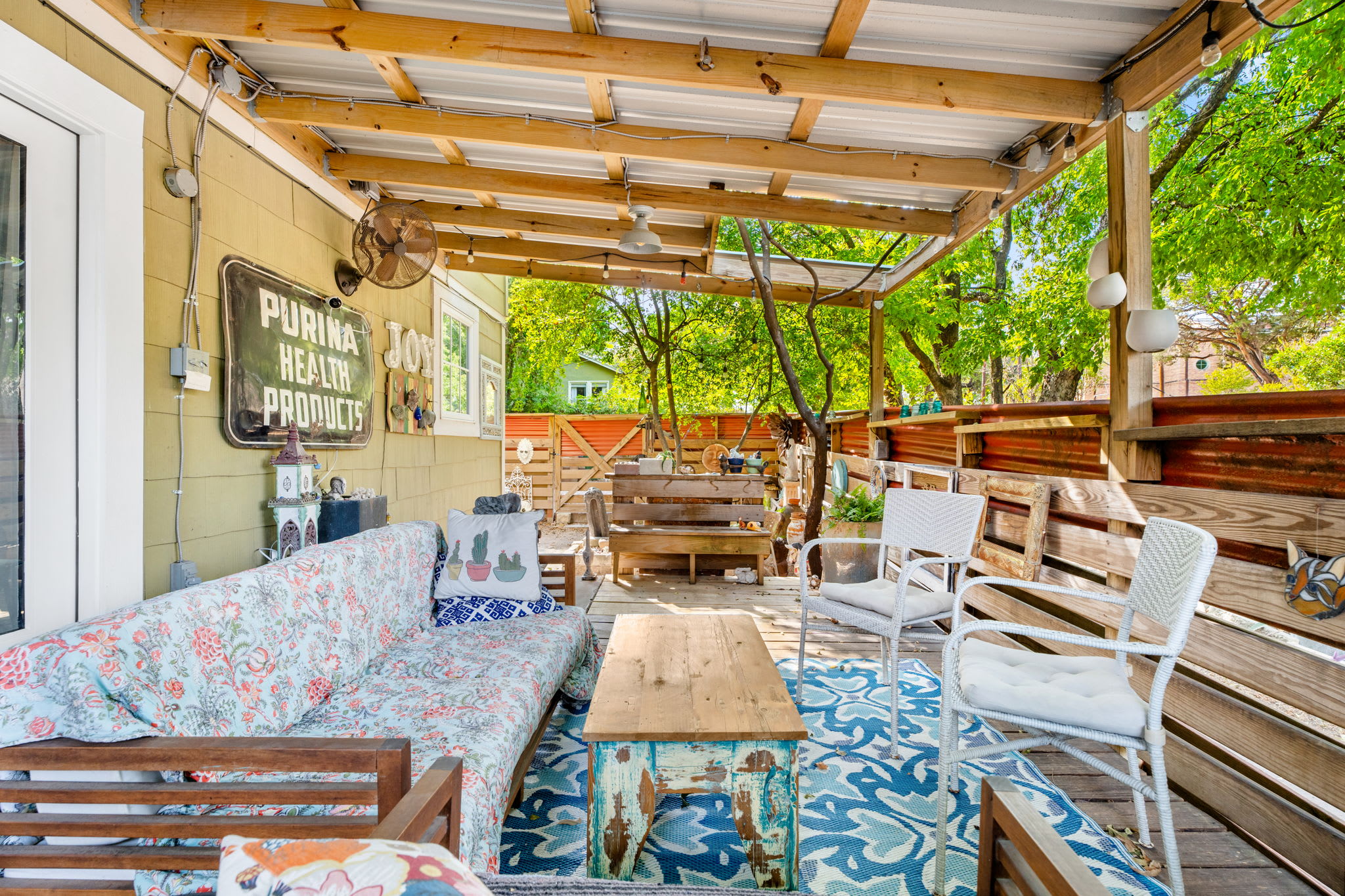 Spend time relaxing together on the shady porch