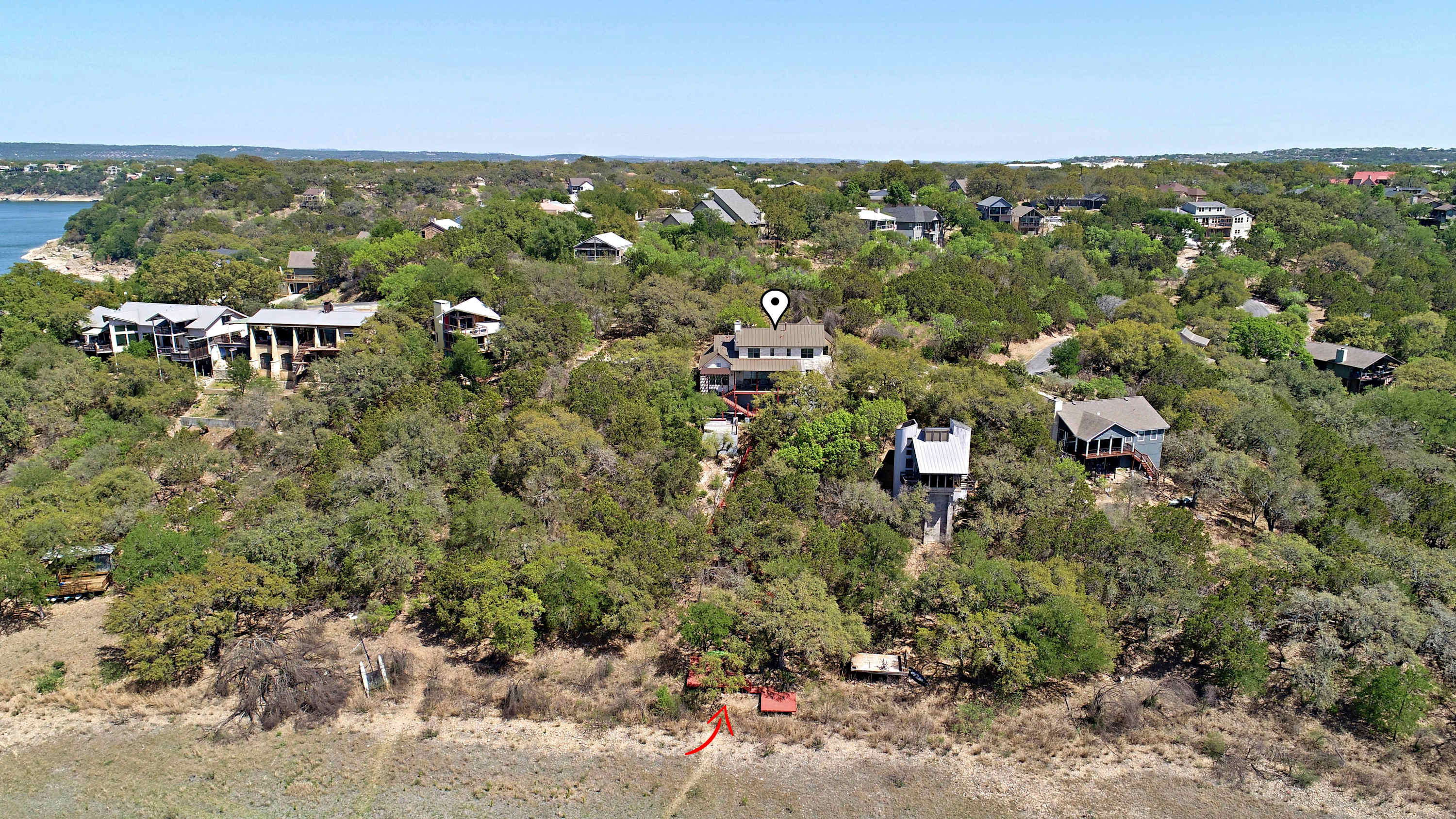 Aerial view of surrounding area