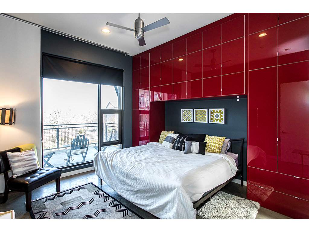 Bedroom with King bed, balcony, and en suite