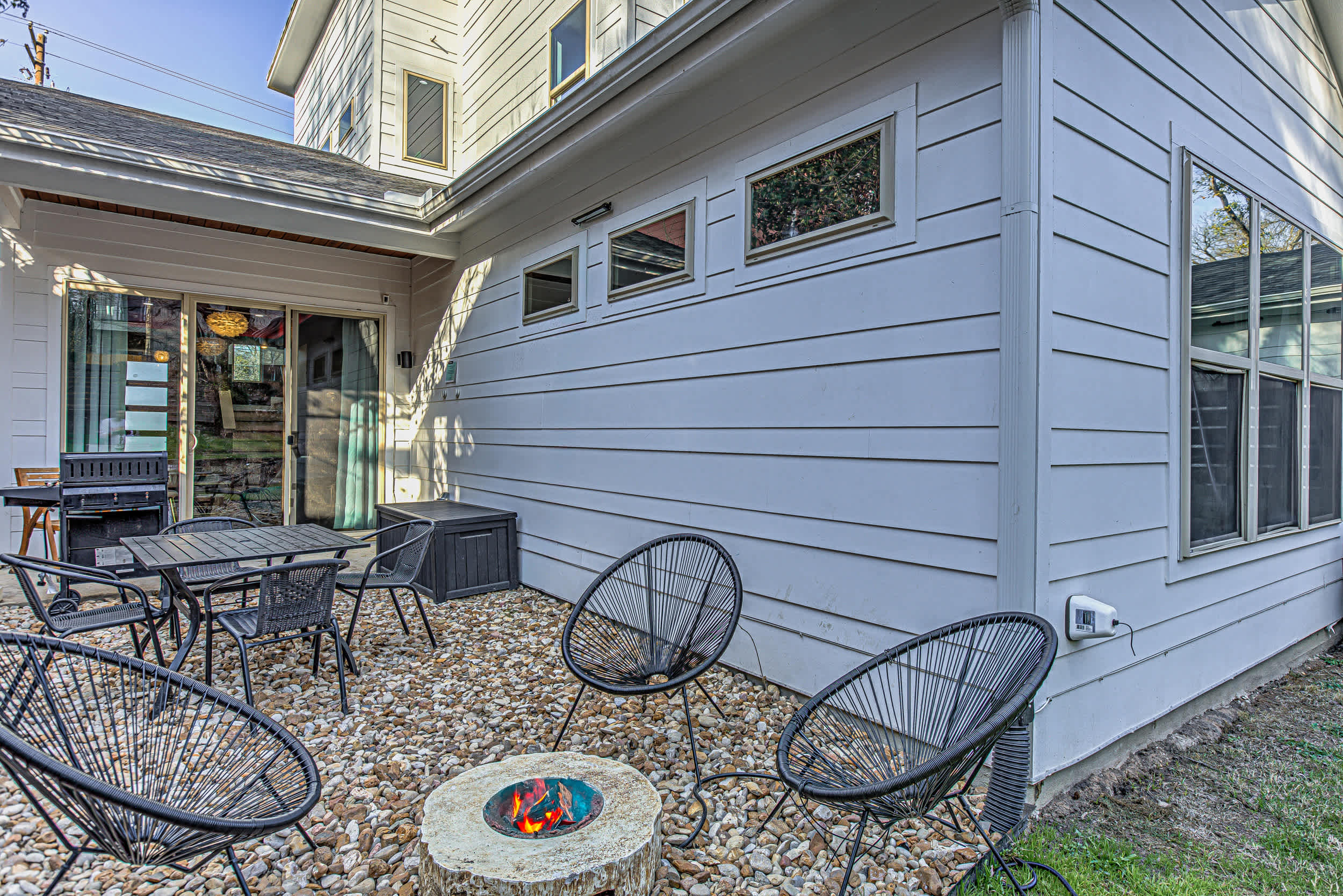 Gather around the fire pit 