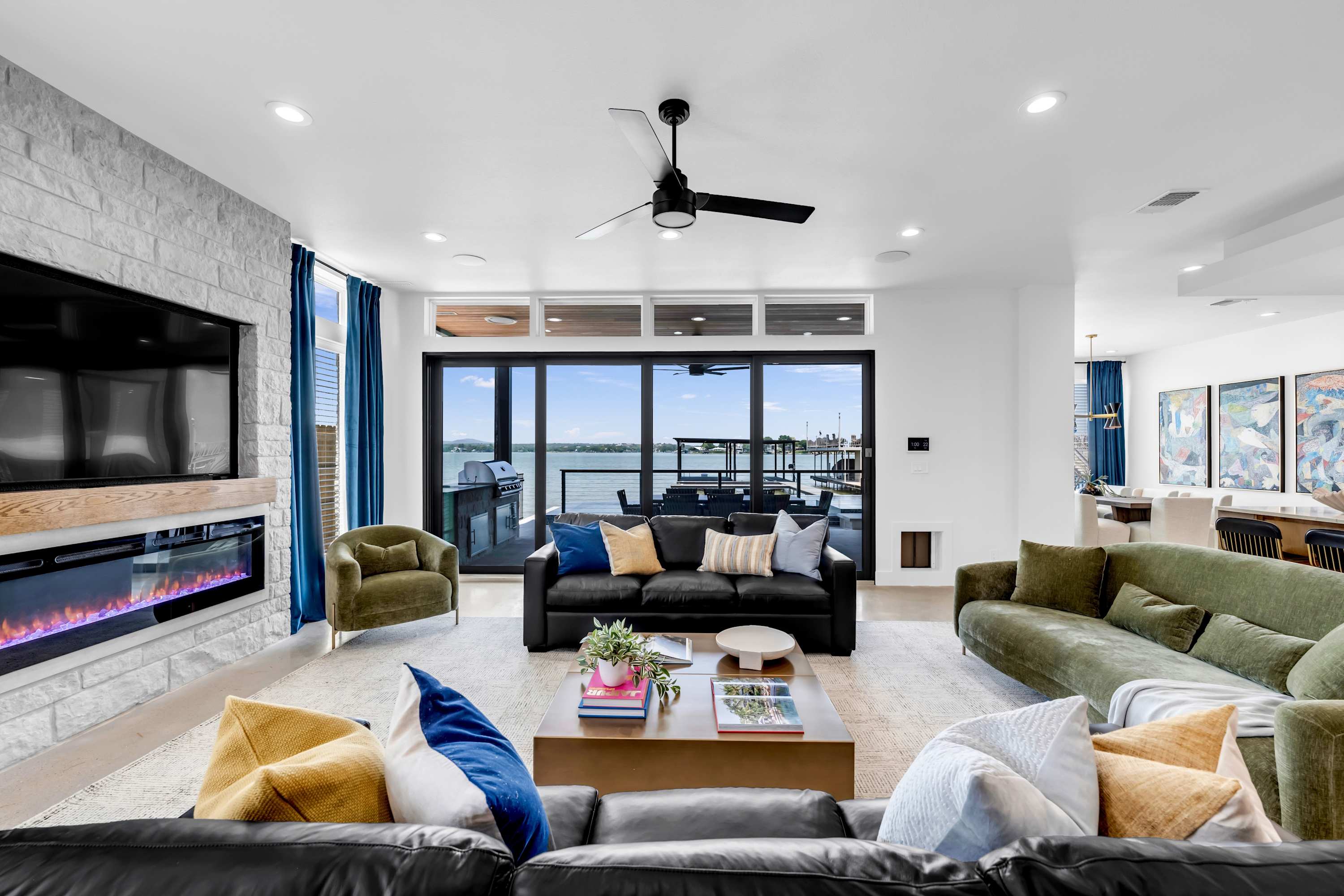 Unwind in the bright luxurious living area 