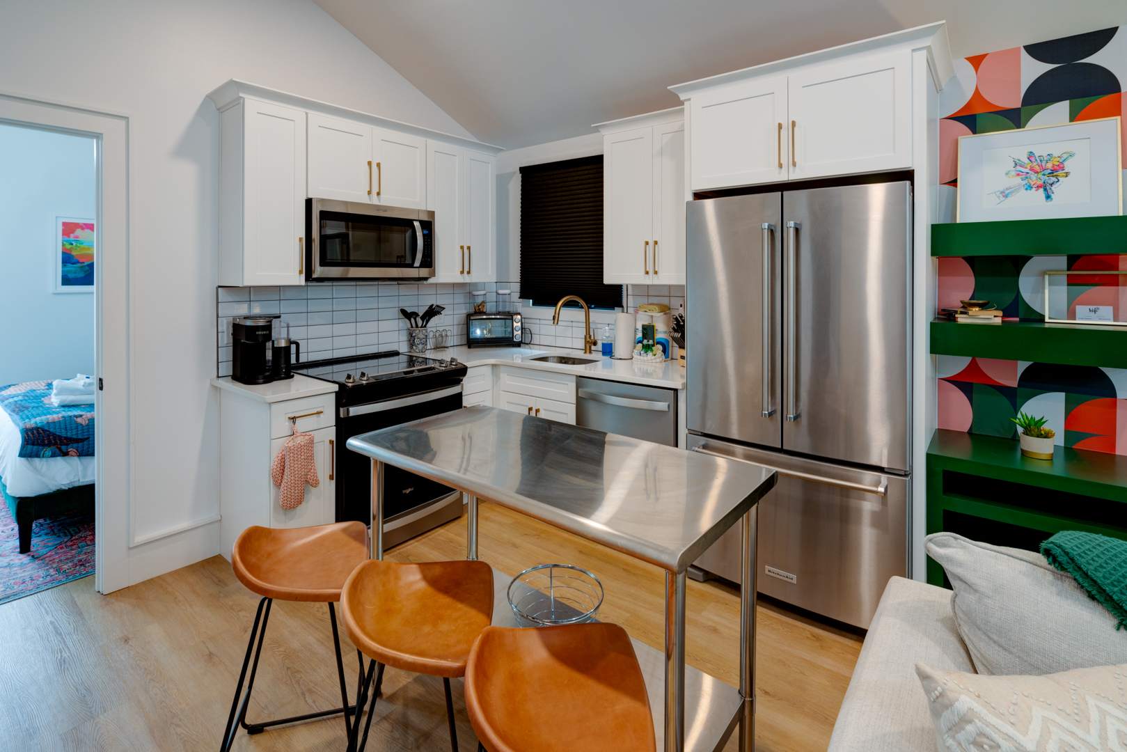 Curl up in the stylish living room & stream all your favorite entertainment