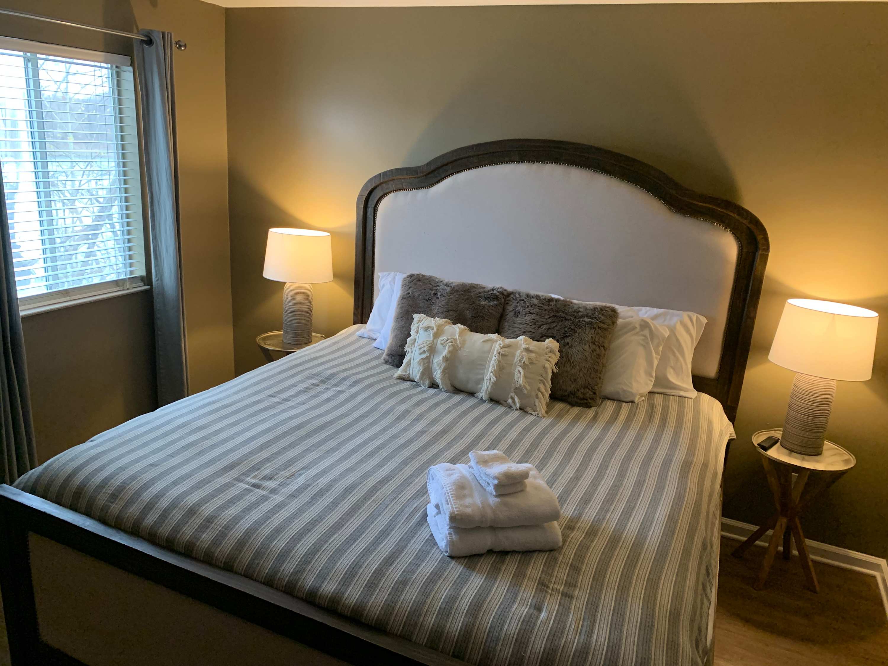Bedroom with King bed, and Smart TV