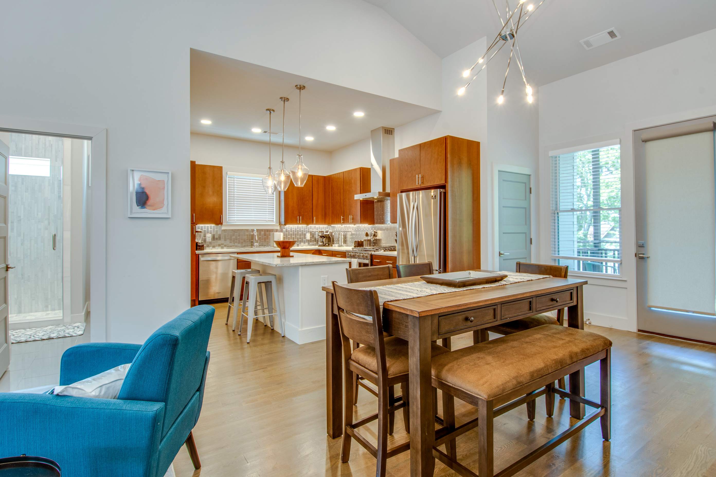 Dining and kitchen area