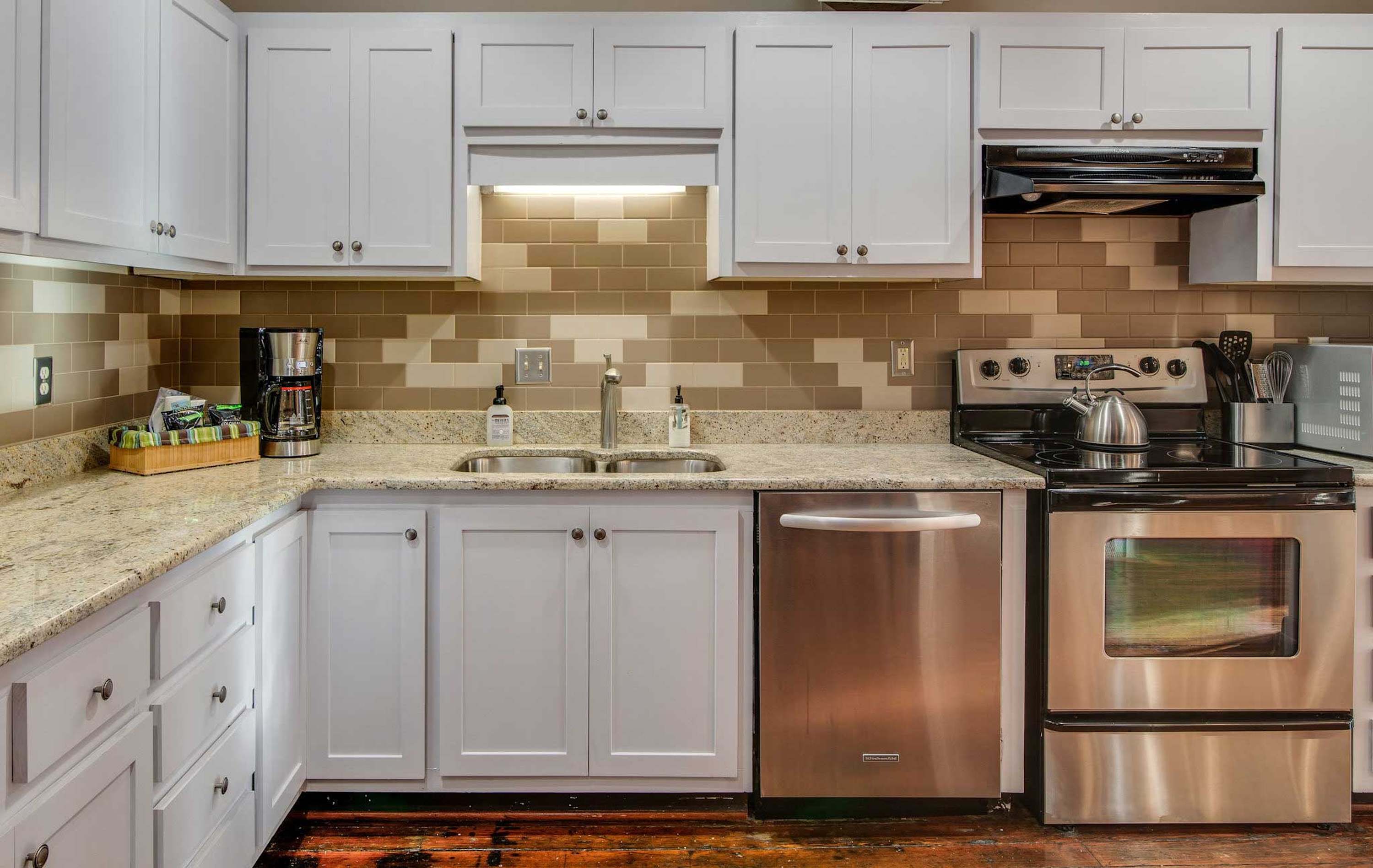 Prepare your favorite meals in the full kitchen 