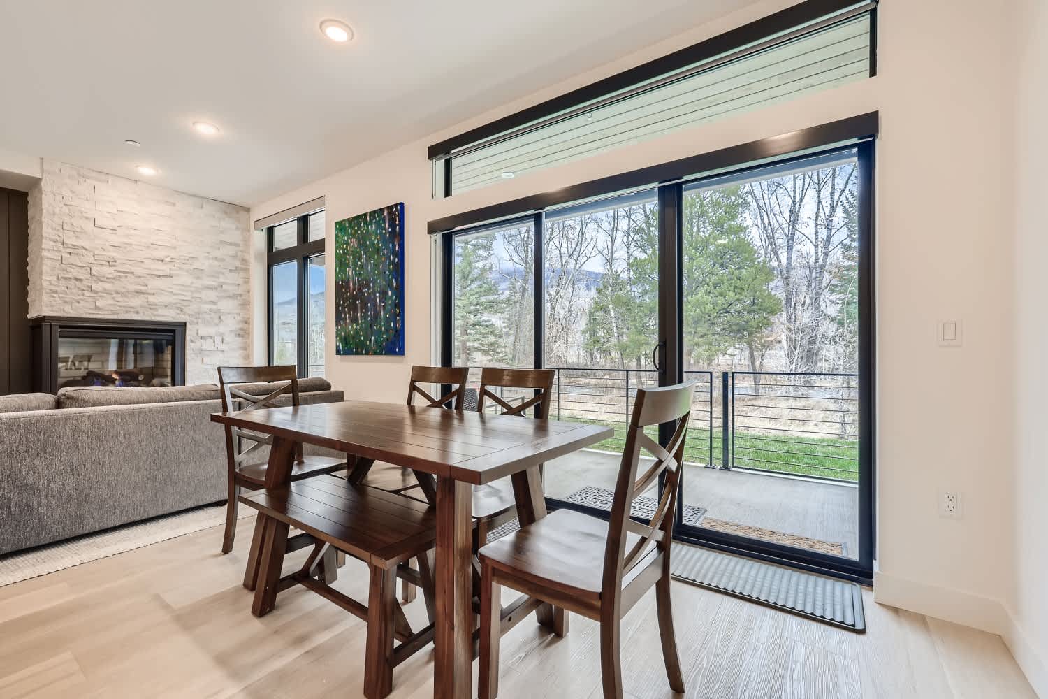 Dining table with seating for 6