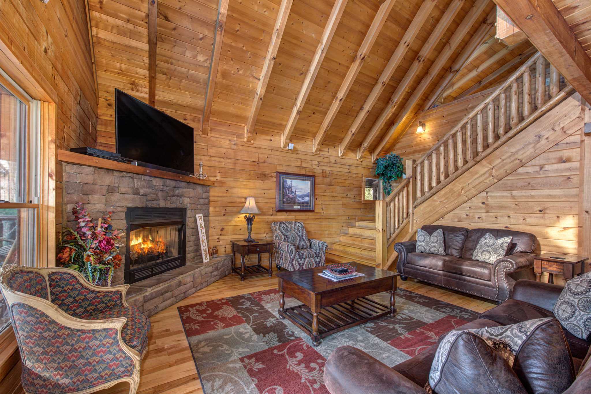 Cozy Log Cabin with Hot Tub & Game Room!