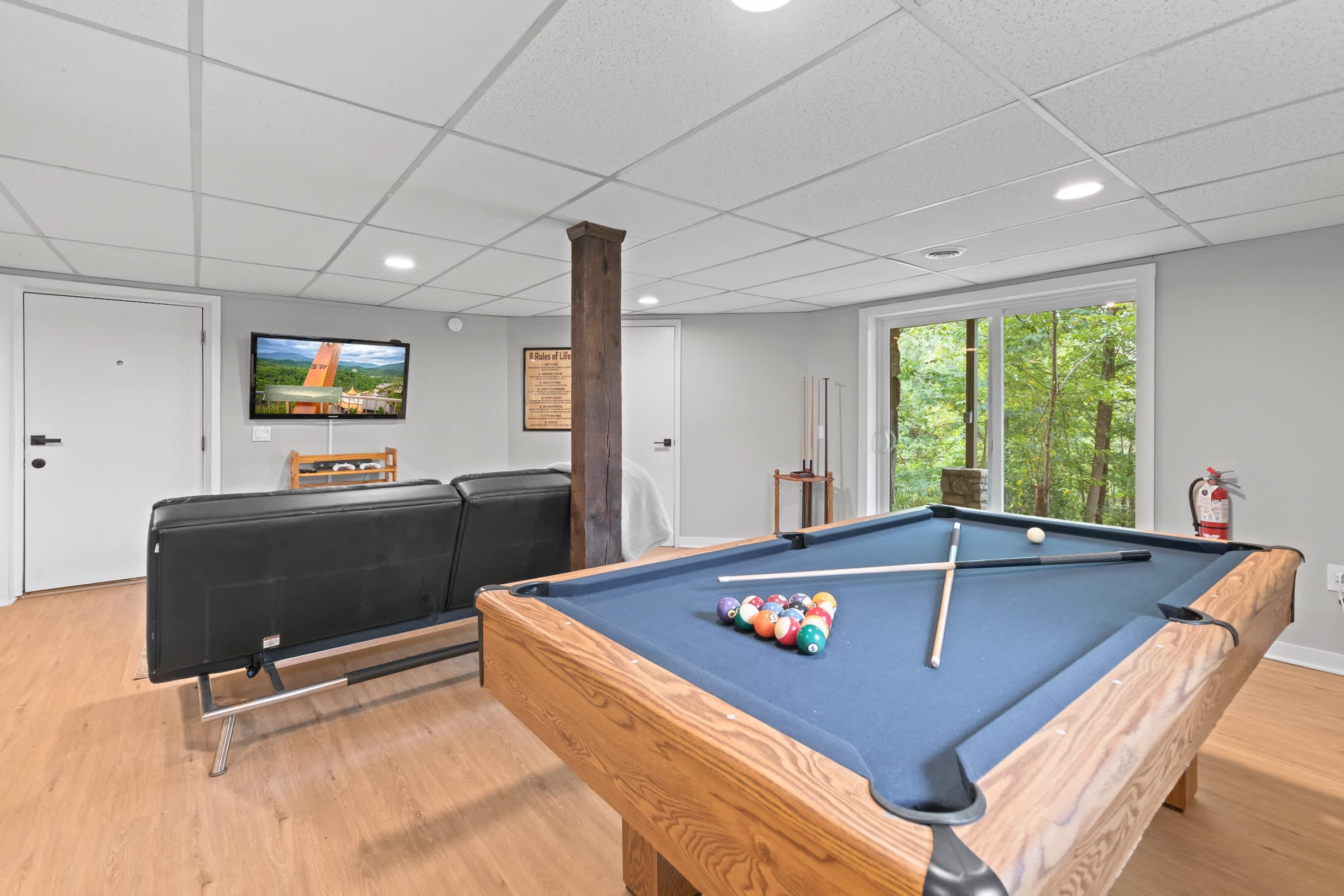 Stay entertained in the game room