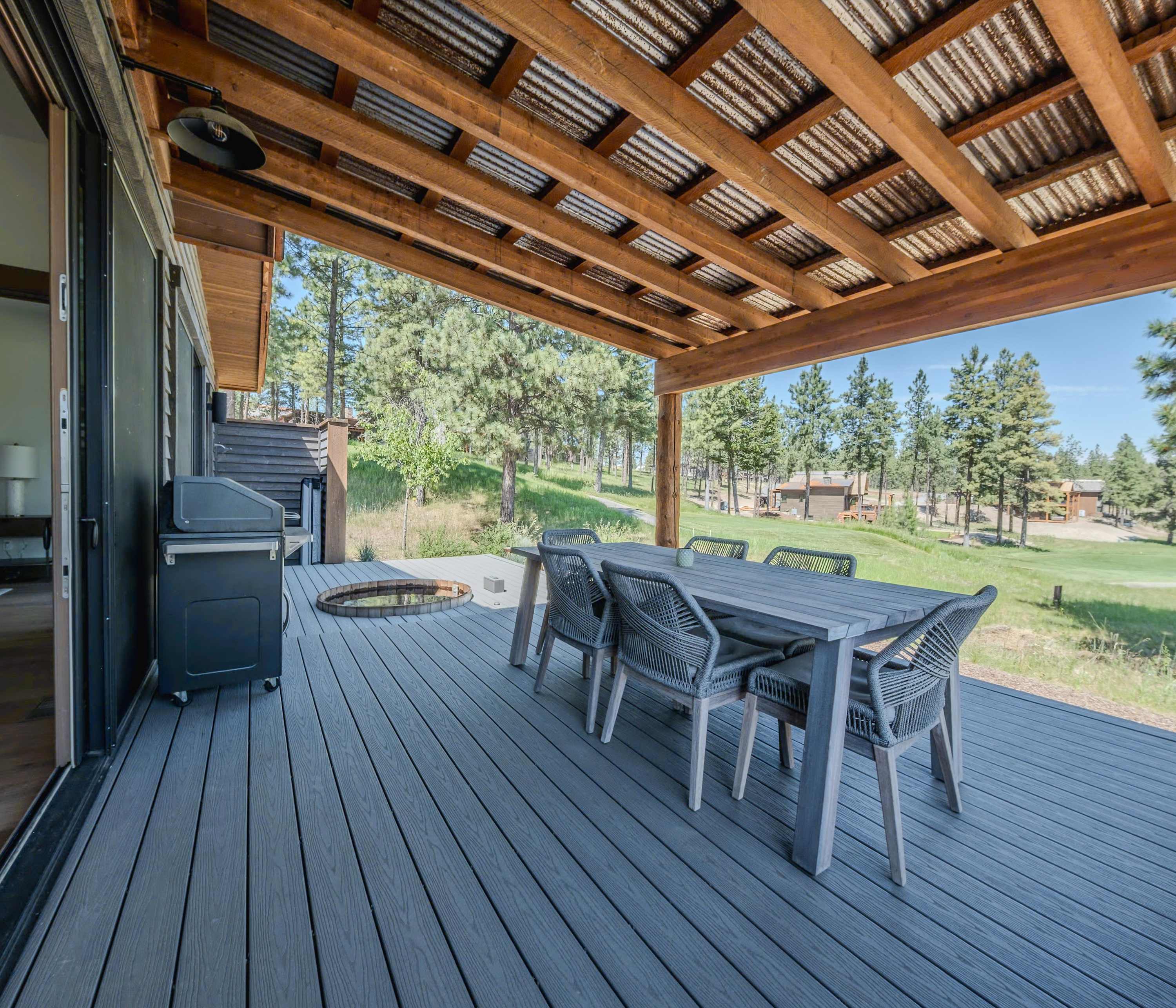 Dine alfresco on the spacious deck