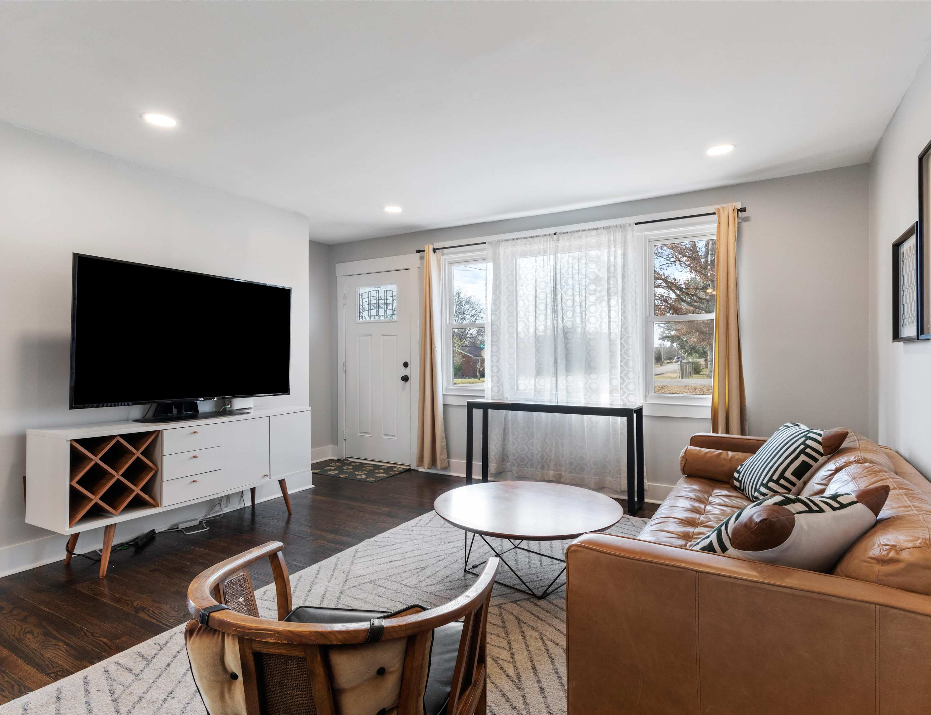 Relax and unwind in the cozy living space