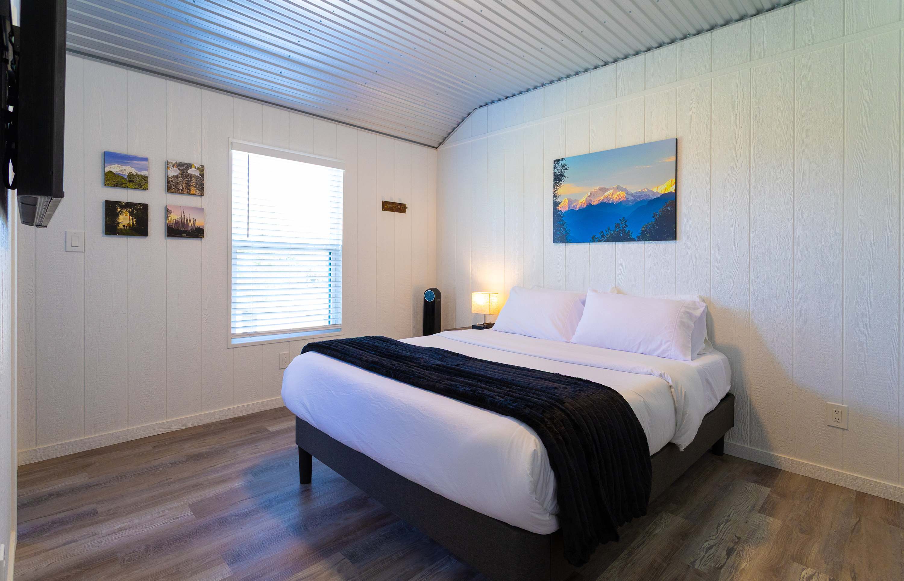 Rest easy on cozy bedding in each room