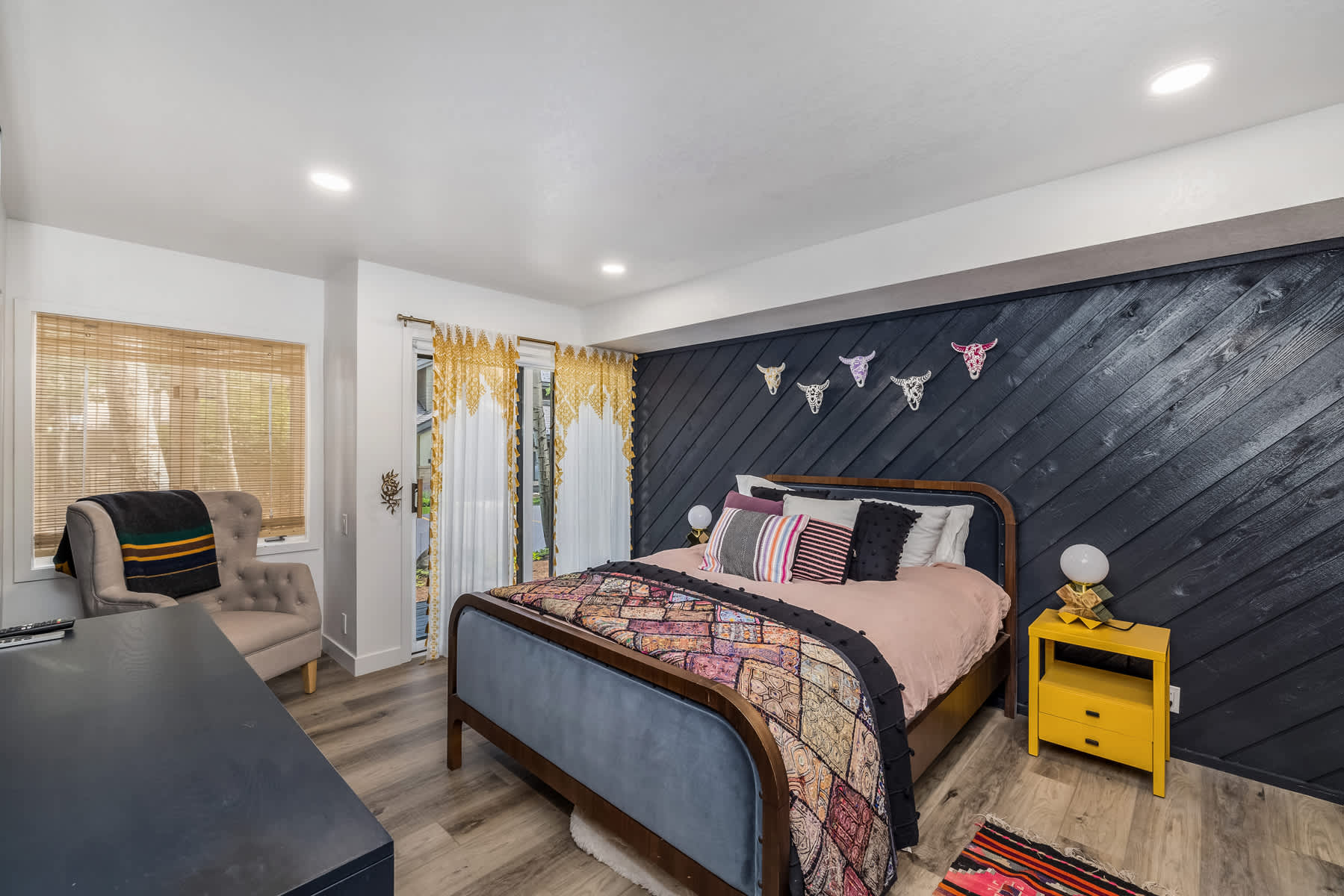 Rest easy on cozy bedding in each room