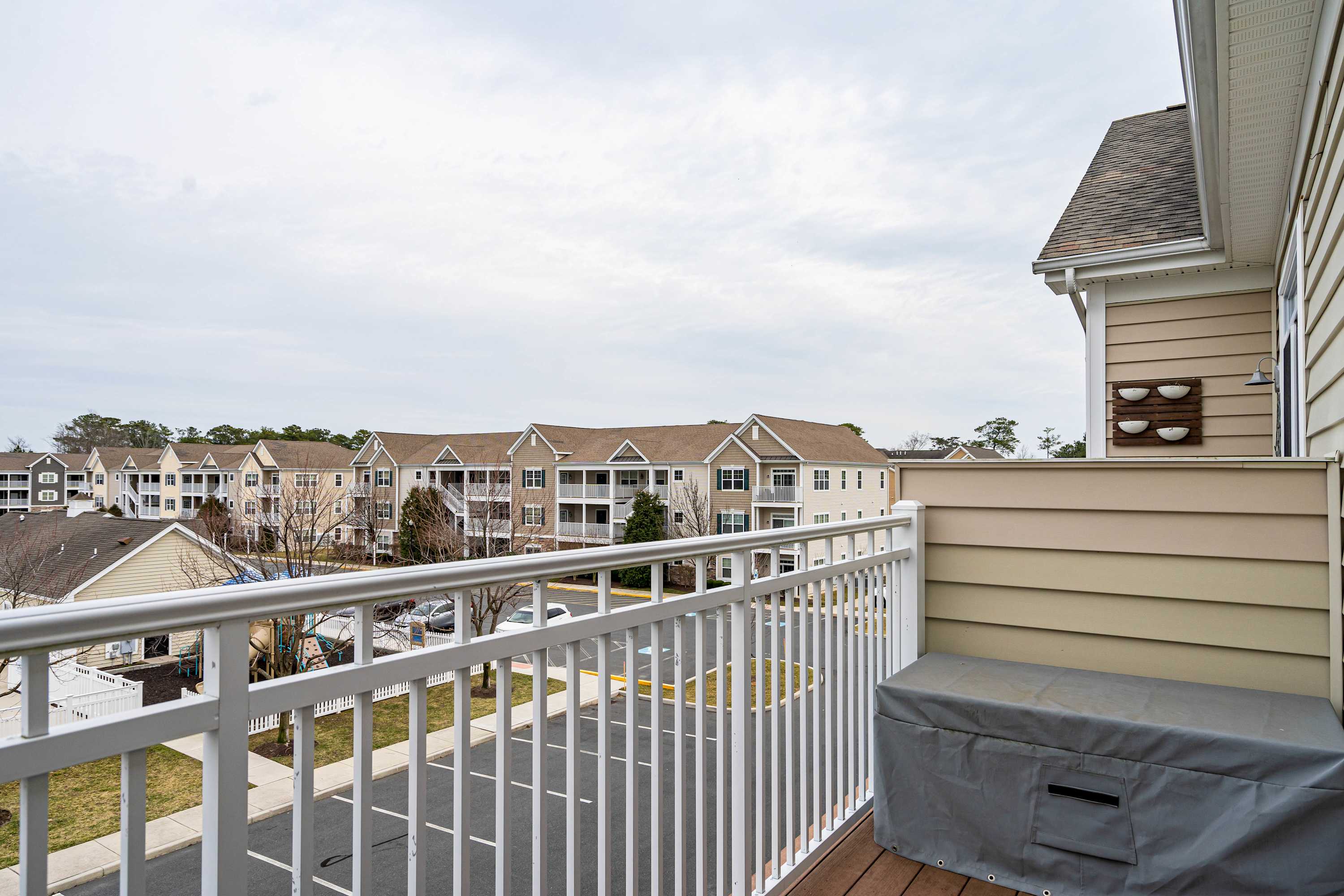 Relish the fresh air on the private balcony