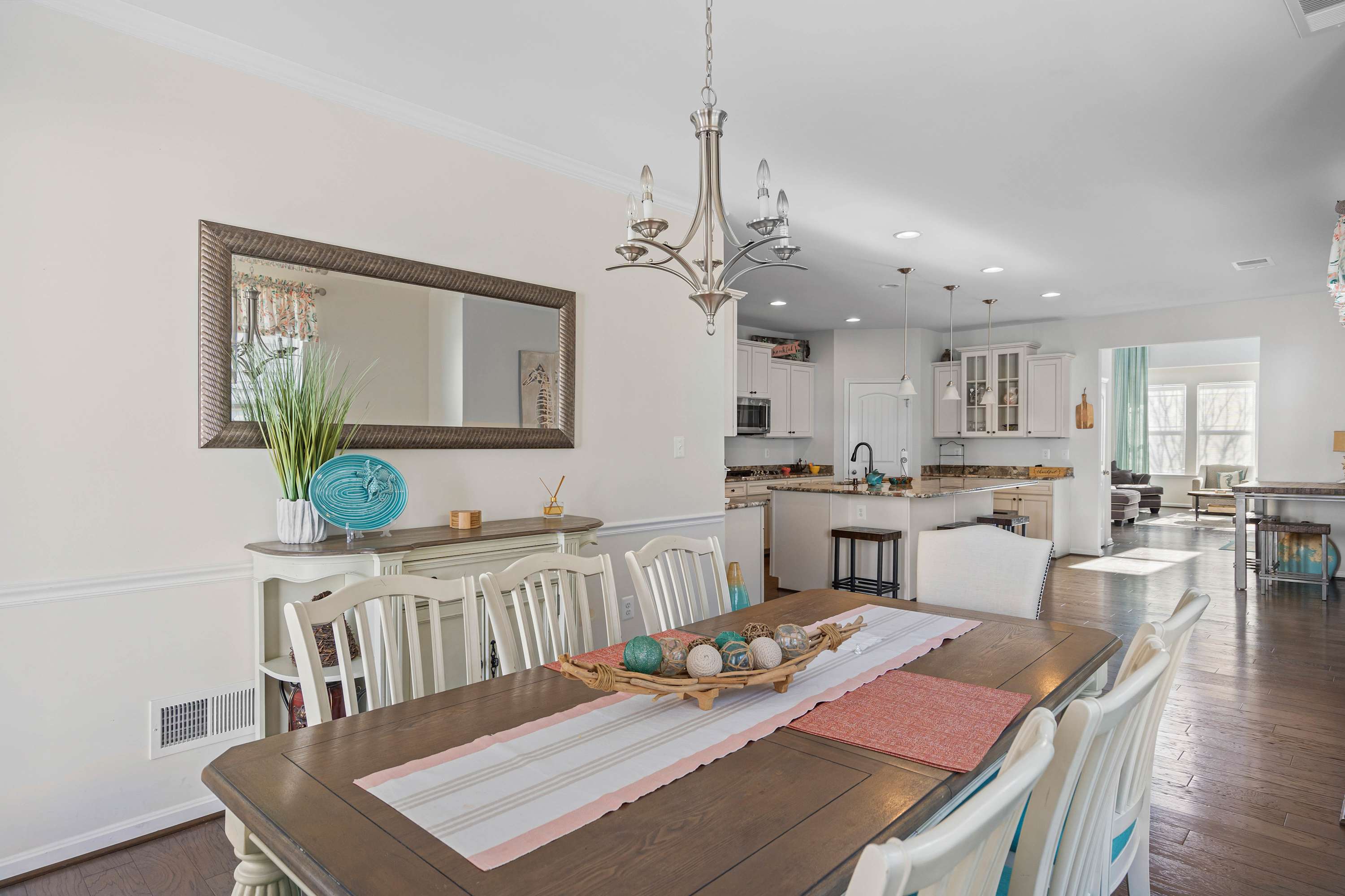 Make mealtime memories together at the dining table, seating 8