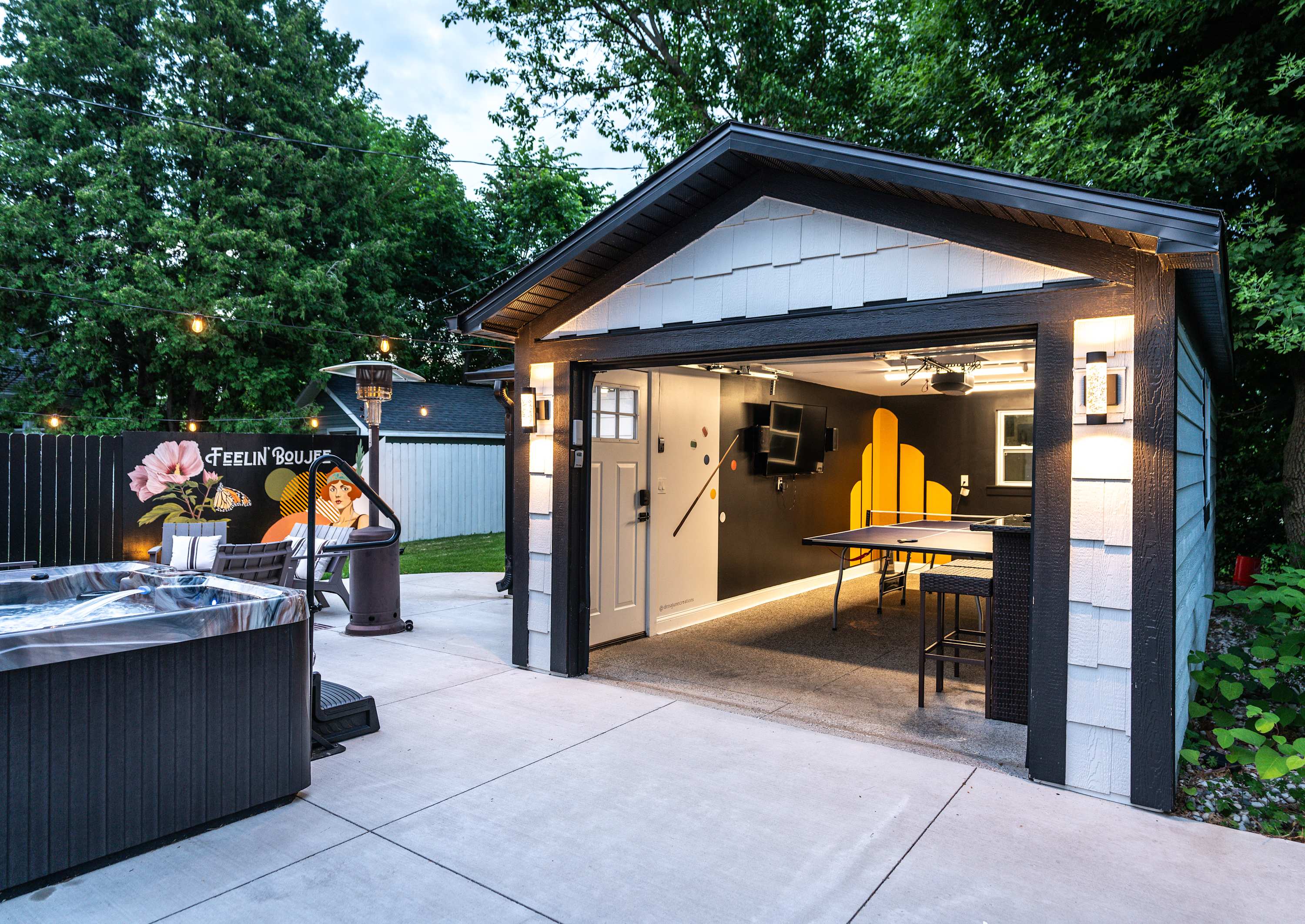 Take a dip in the hot tub!