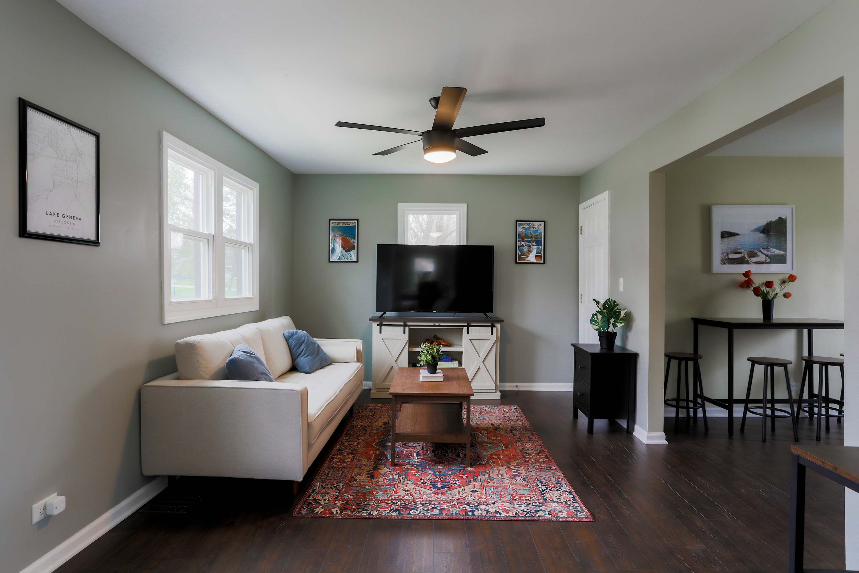 Sit back & relax with your favorite streaming entertainment in the living room