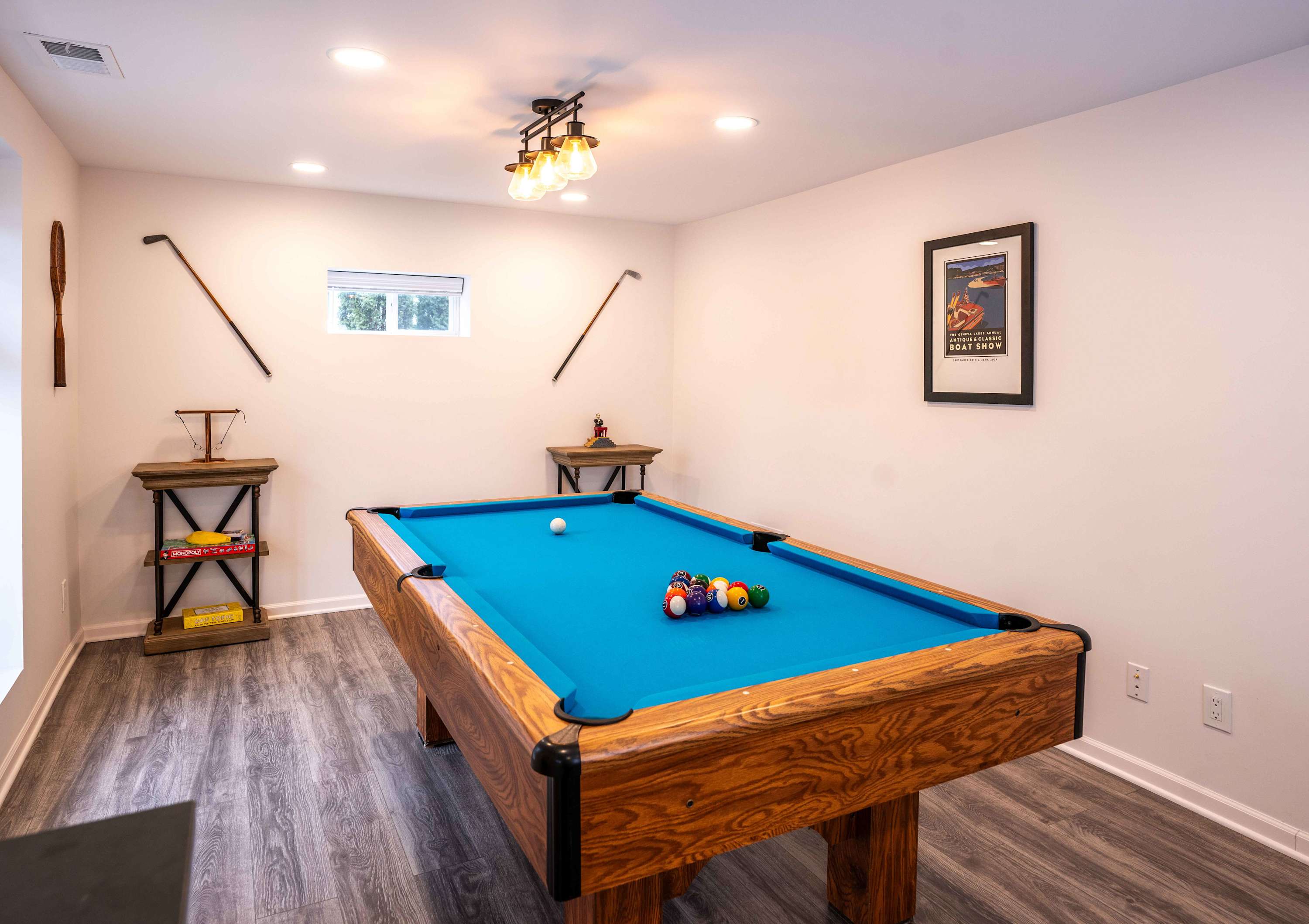 Unleash your competitive side in the game room with a few rounds of pool