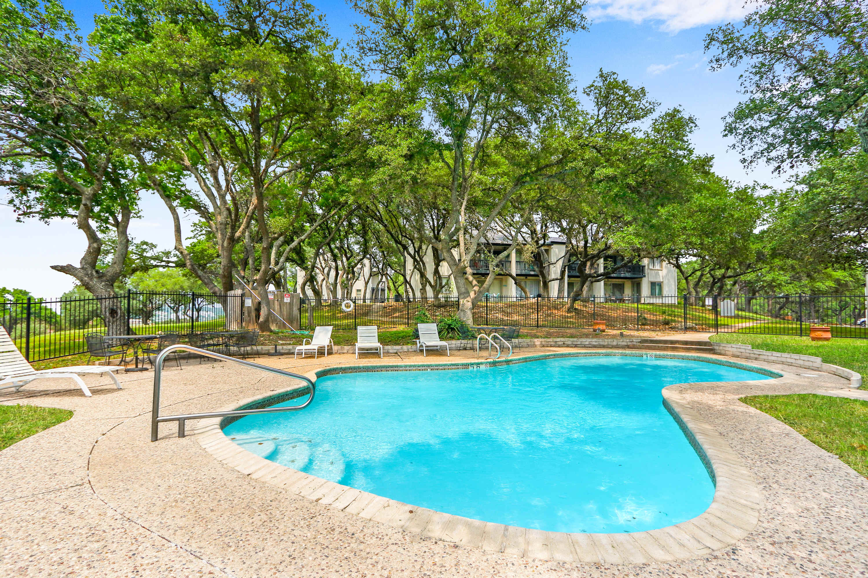 Make a splash or lounge the day away at the sparkling communal pool!