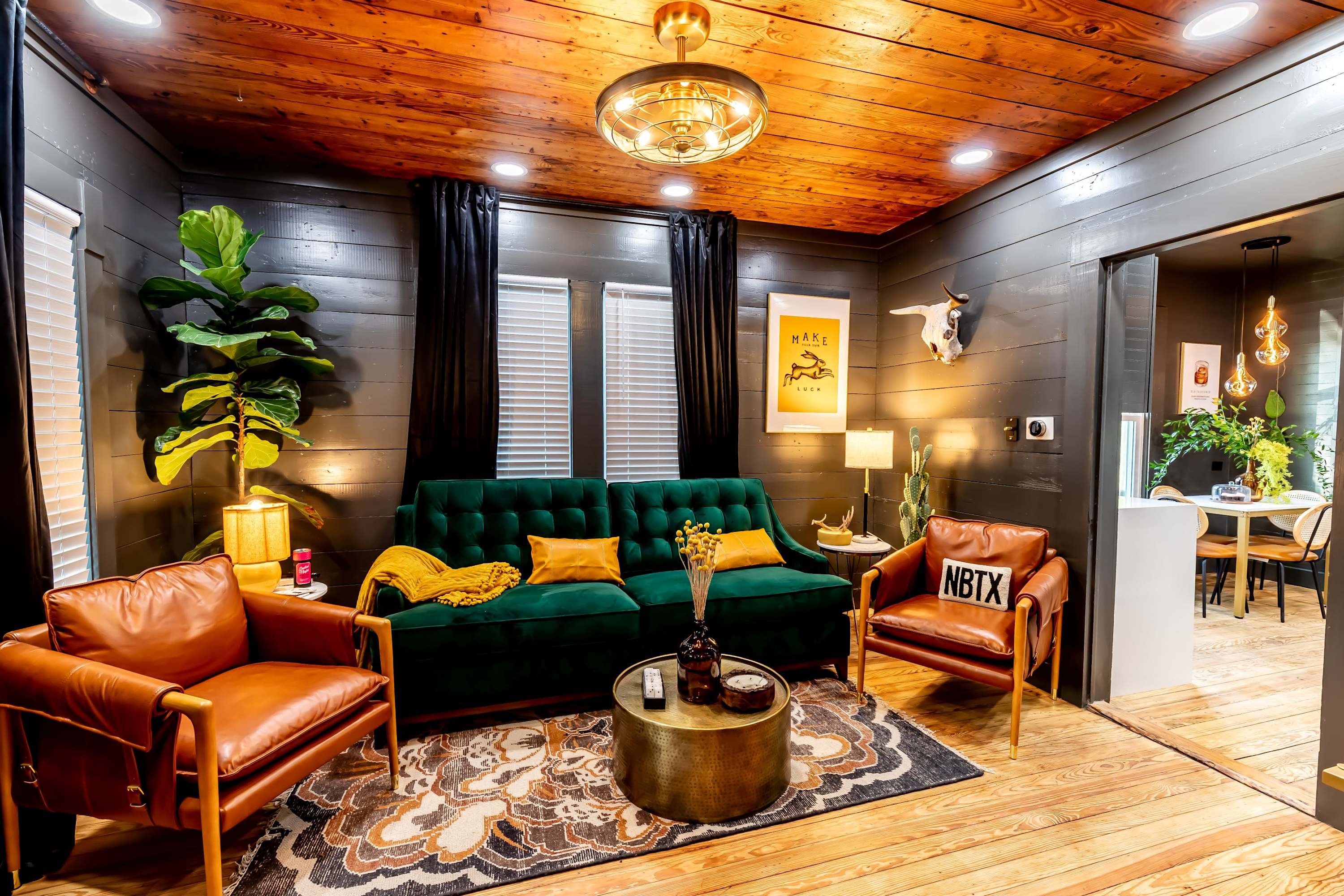 Curl up in the chic living room to stream all your favorite movies & shows