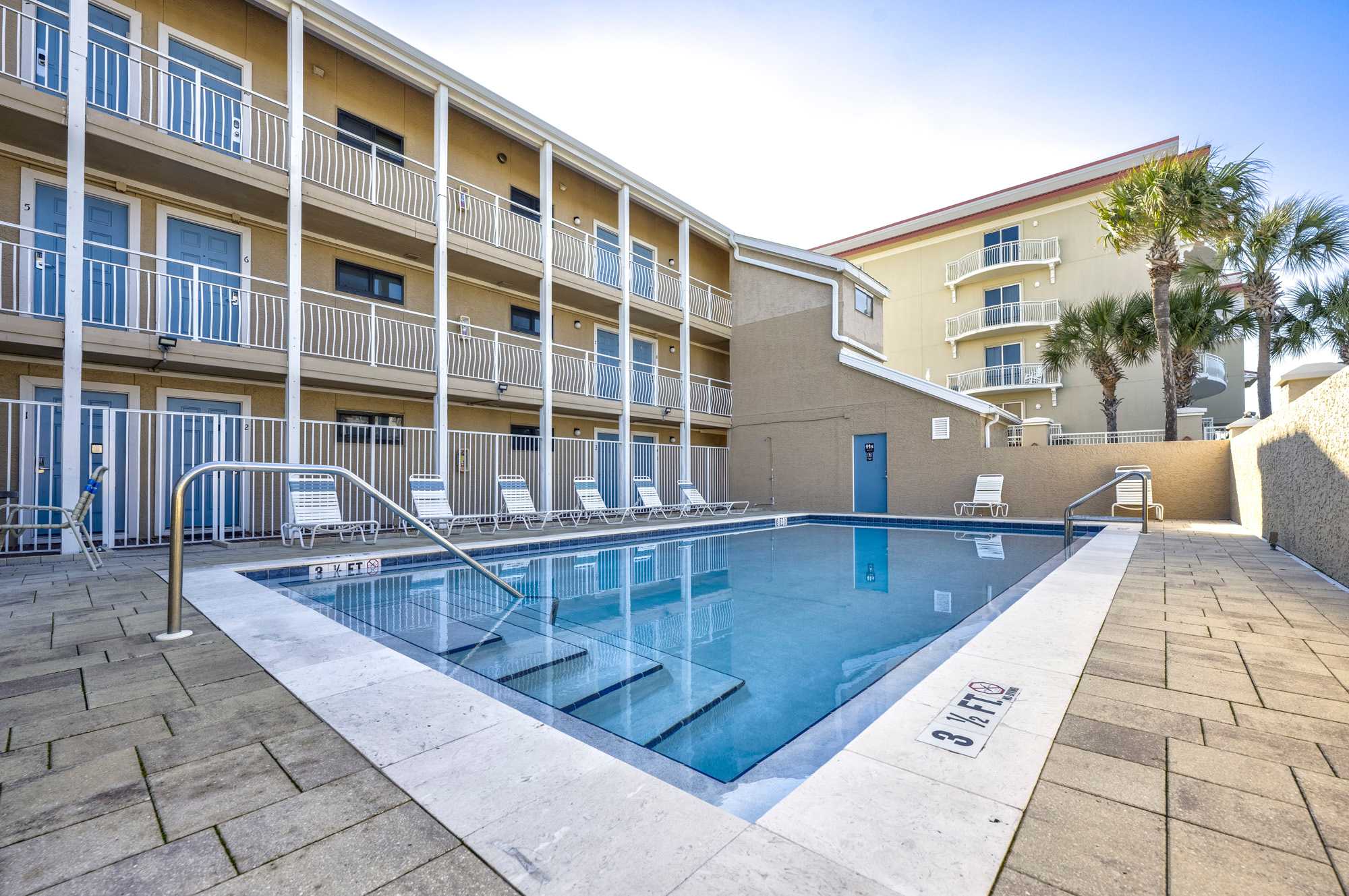 Beach or pool? Why not both! Cool off in the pool after a fun day in the sand.