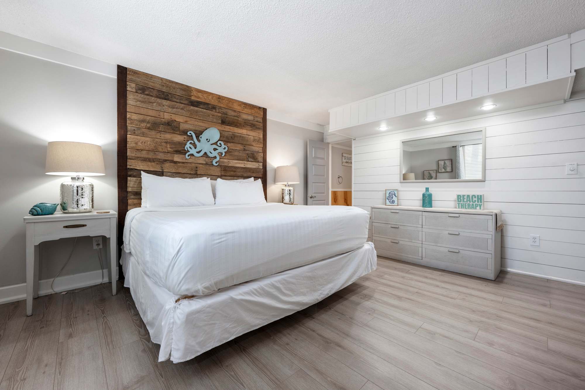 Spacious king bedroom with a private ensuite