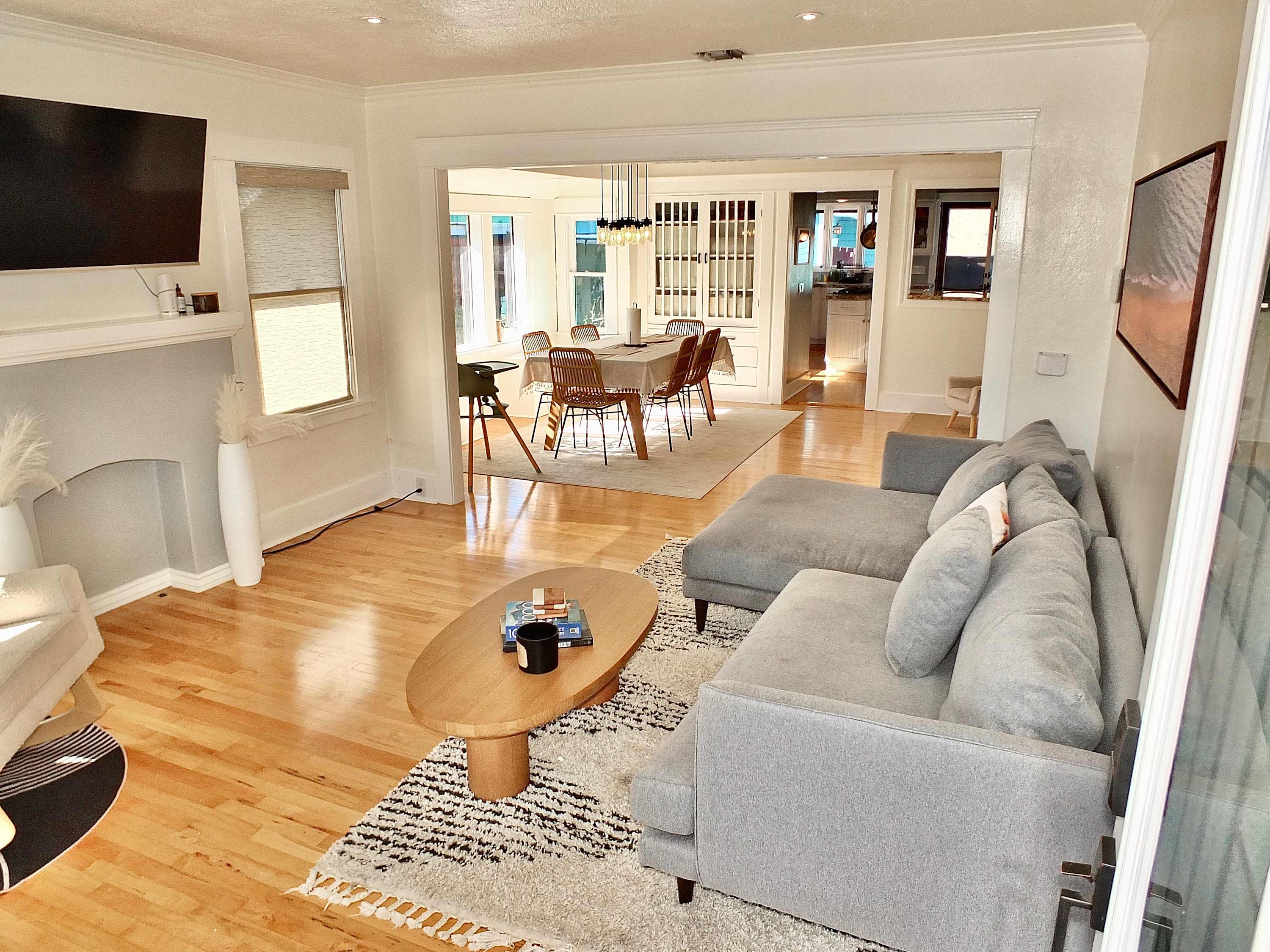 Relax and unwind in the cozy living space