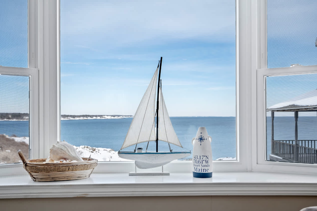 Curl up in the downstairs living room & stream your favorites on the smart TV