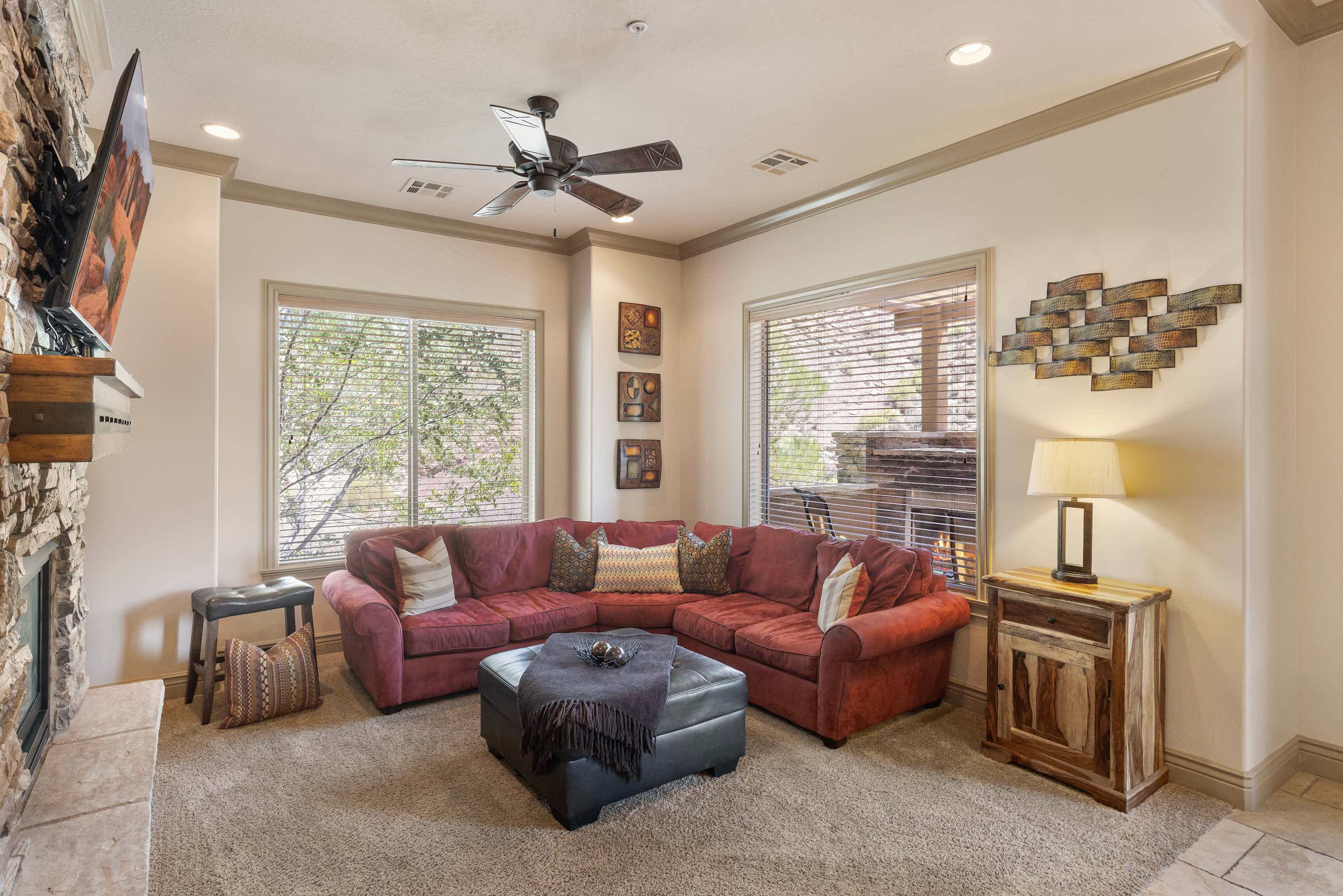 Comfortable seating in the living area