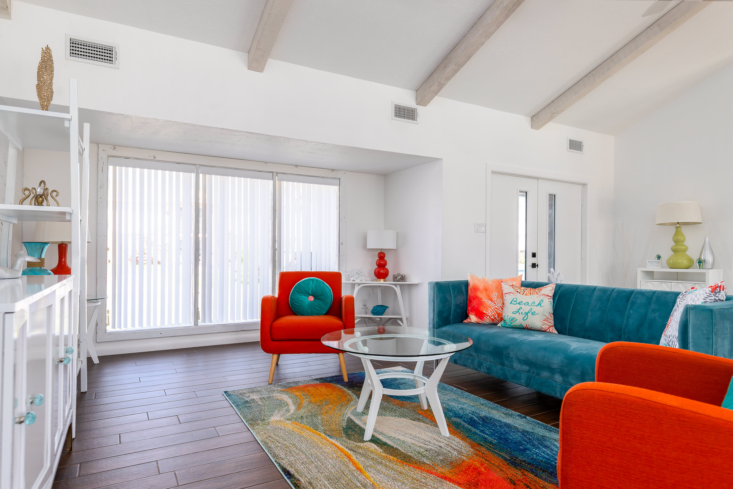 Kick back & relax together in the open, breezy great room