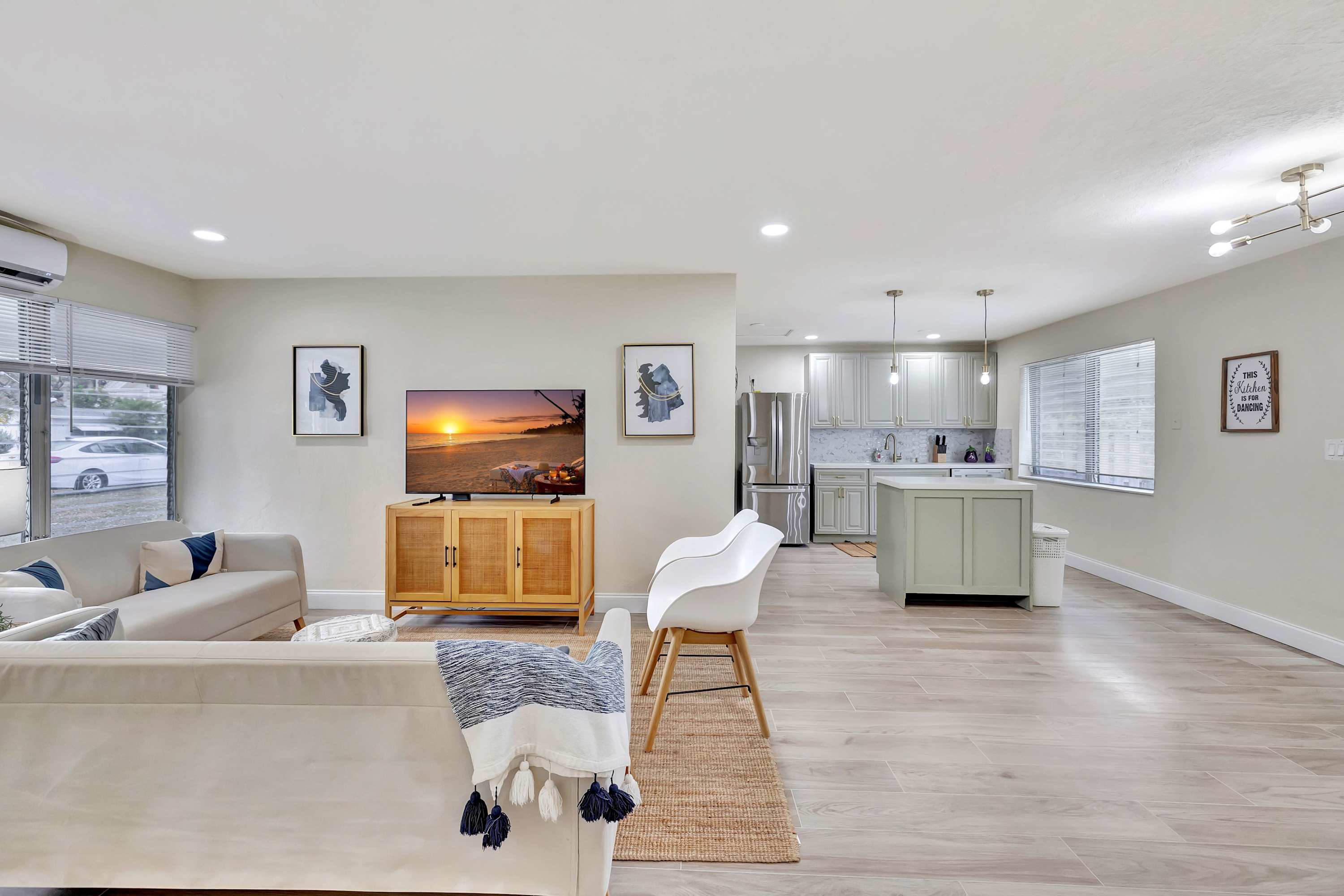 Relax and unwind in the bright open living space
