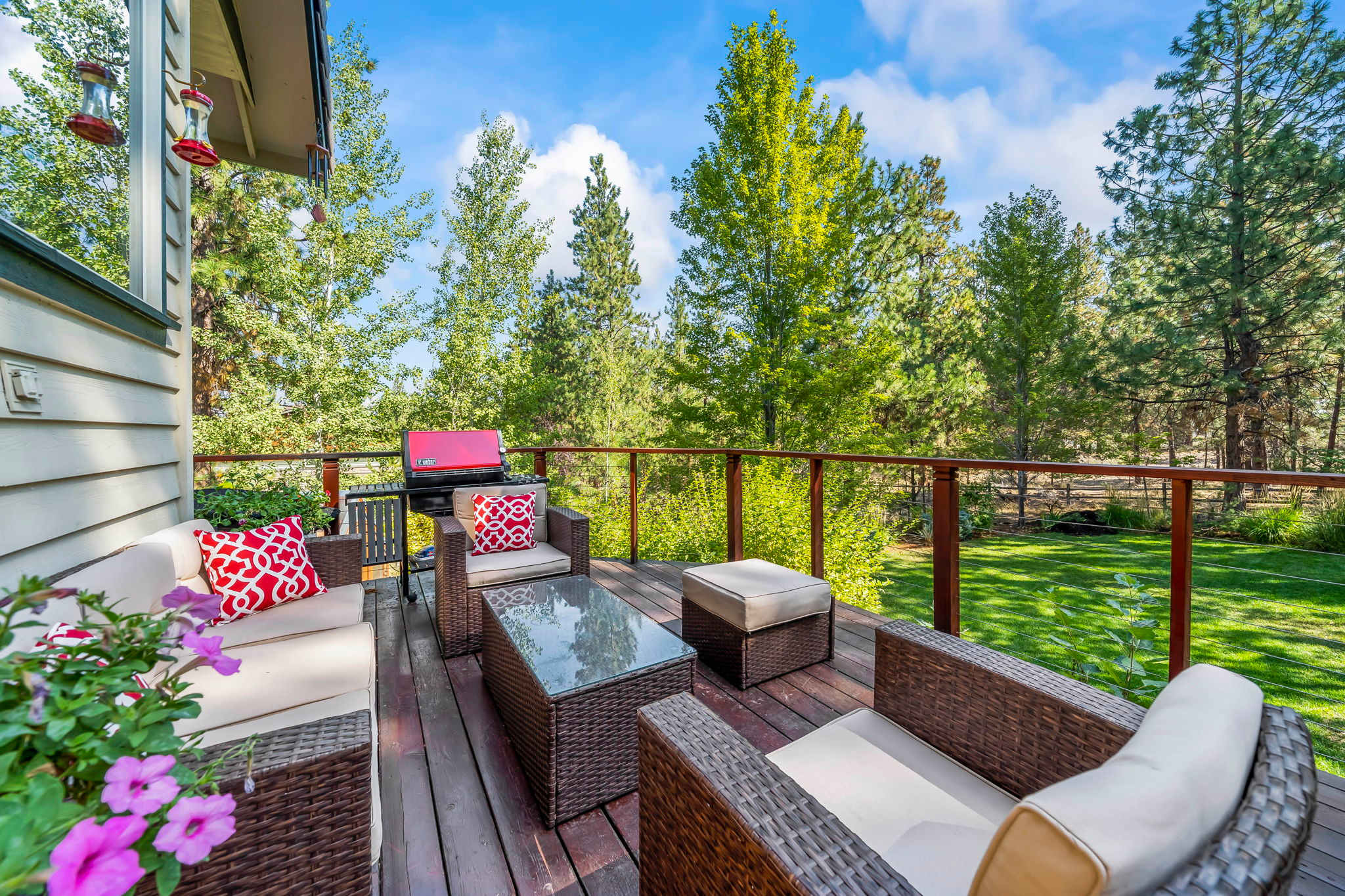 Lounge the day away or grill up a feast on the breezy deck!