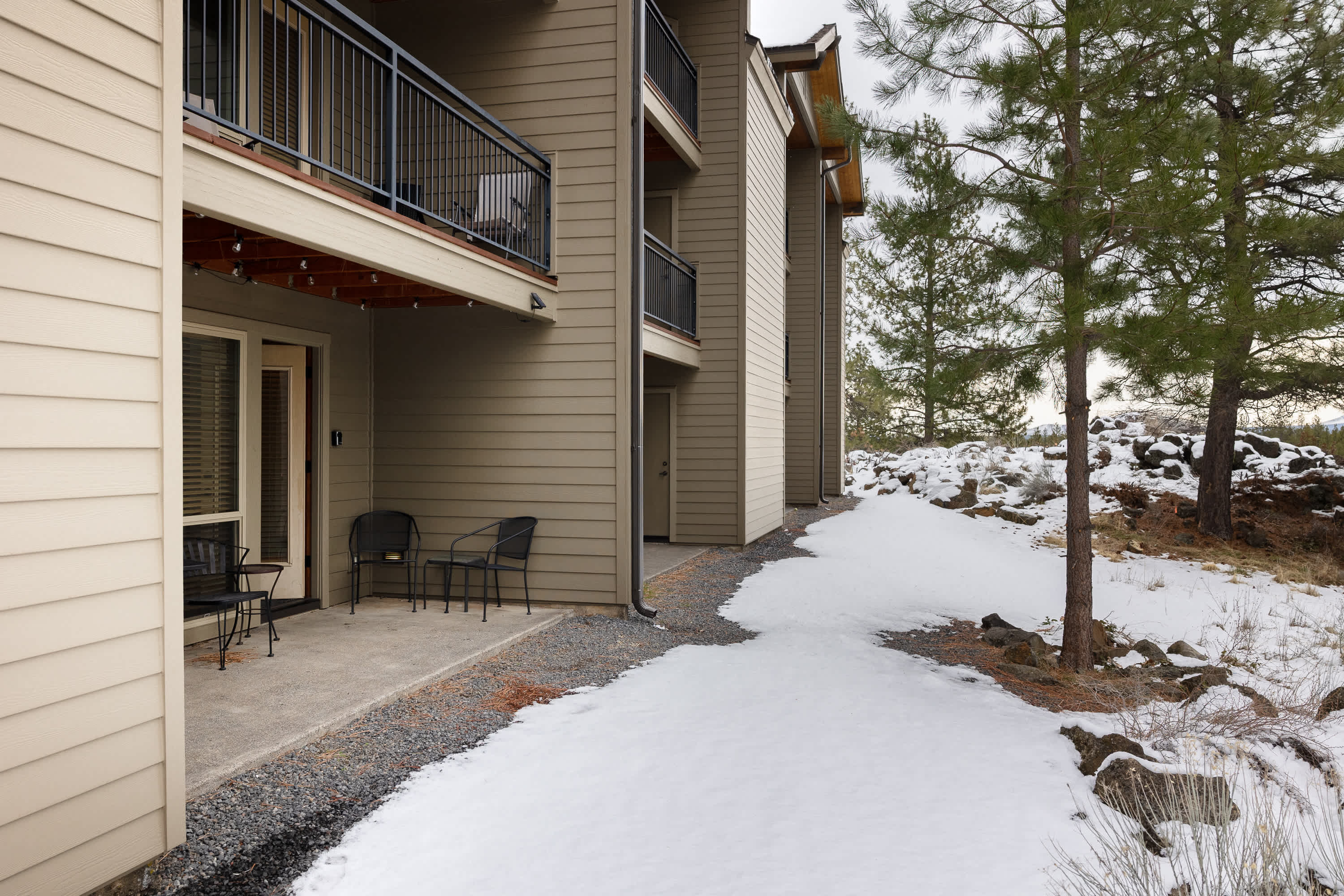 Sip morning coffee or an evening cocktail with nature views on the patio