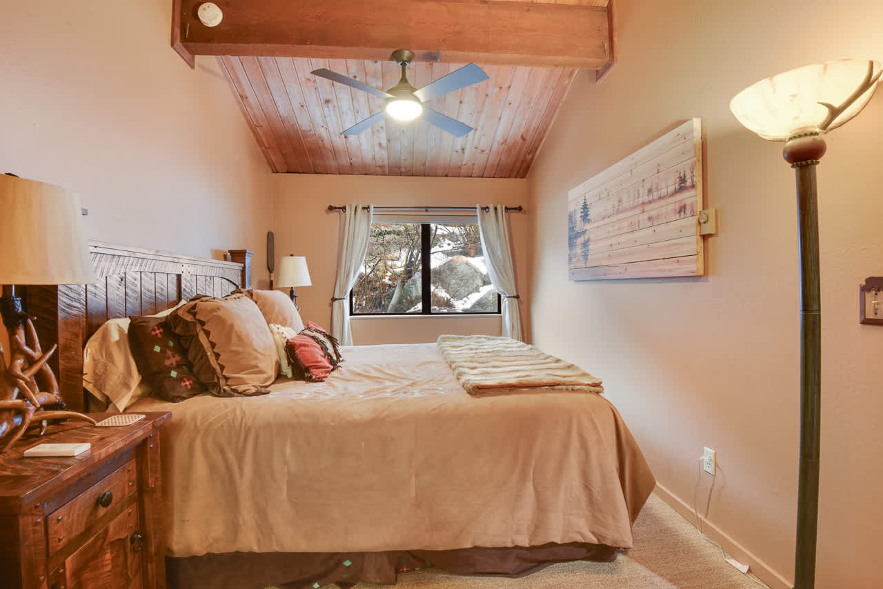 Lush comfy bedding in both rooms