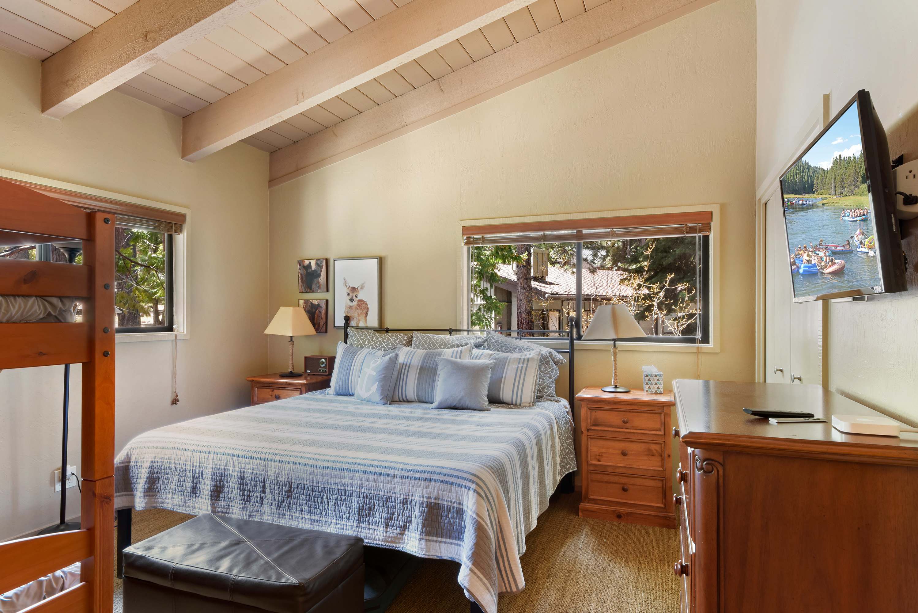 2nd bedroom: King bed with Twin bunk bed